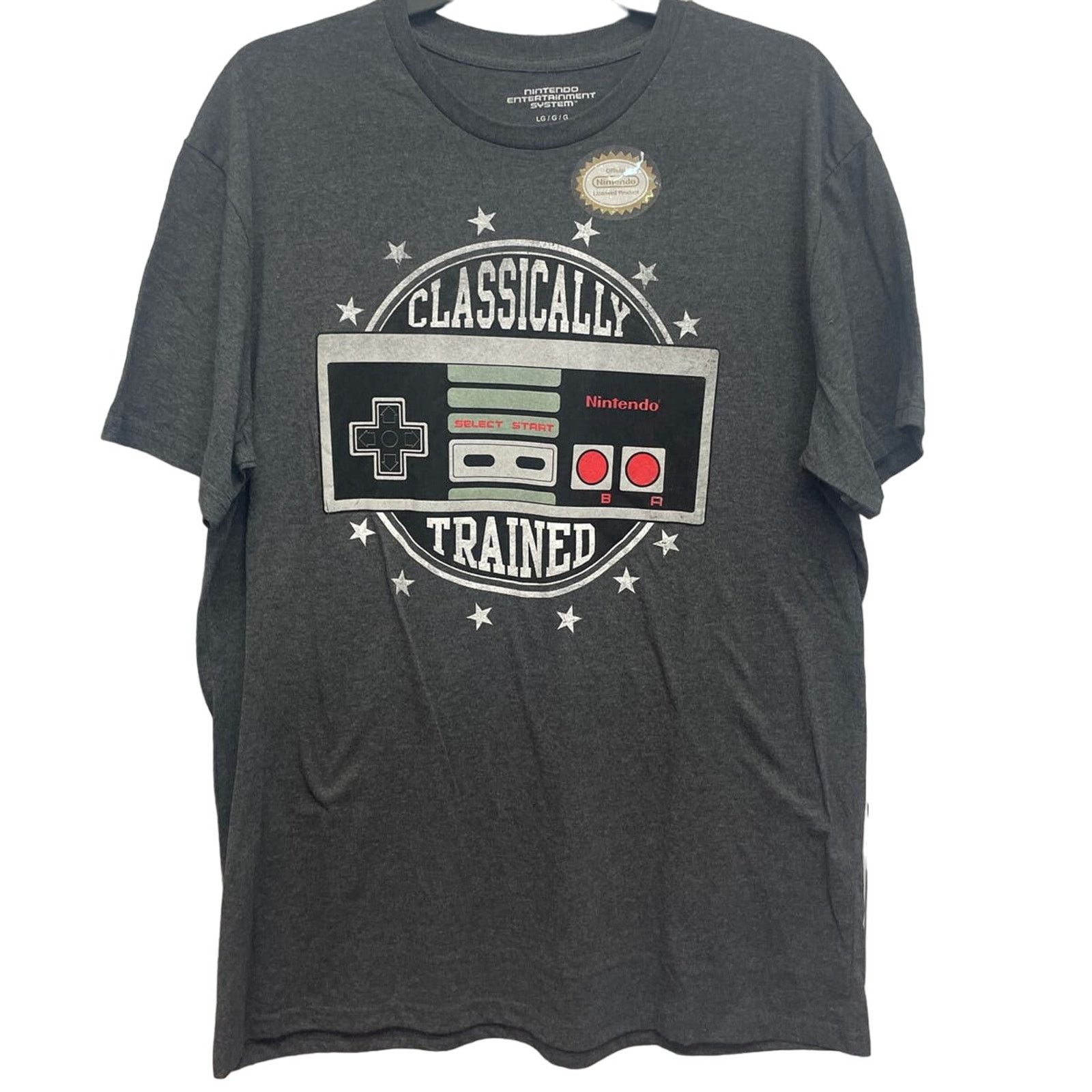 Nintendo New Nintendo Mens Large Classically Trained Short Sleeve Tee Size US L / EU 52-54 / 3 - 1 Thumbnail
