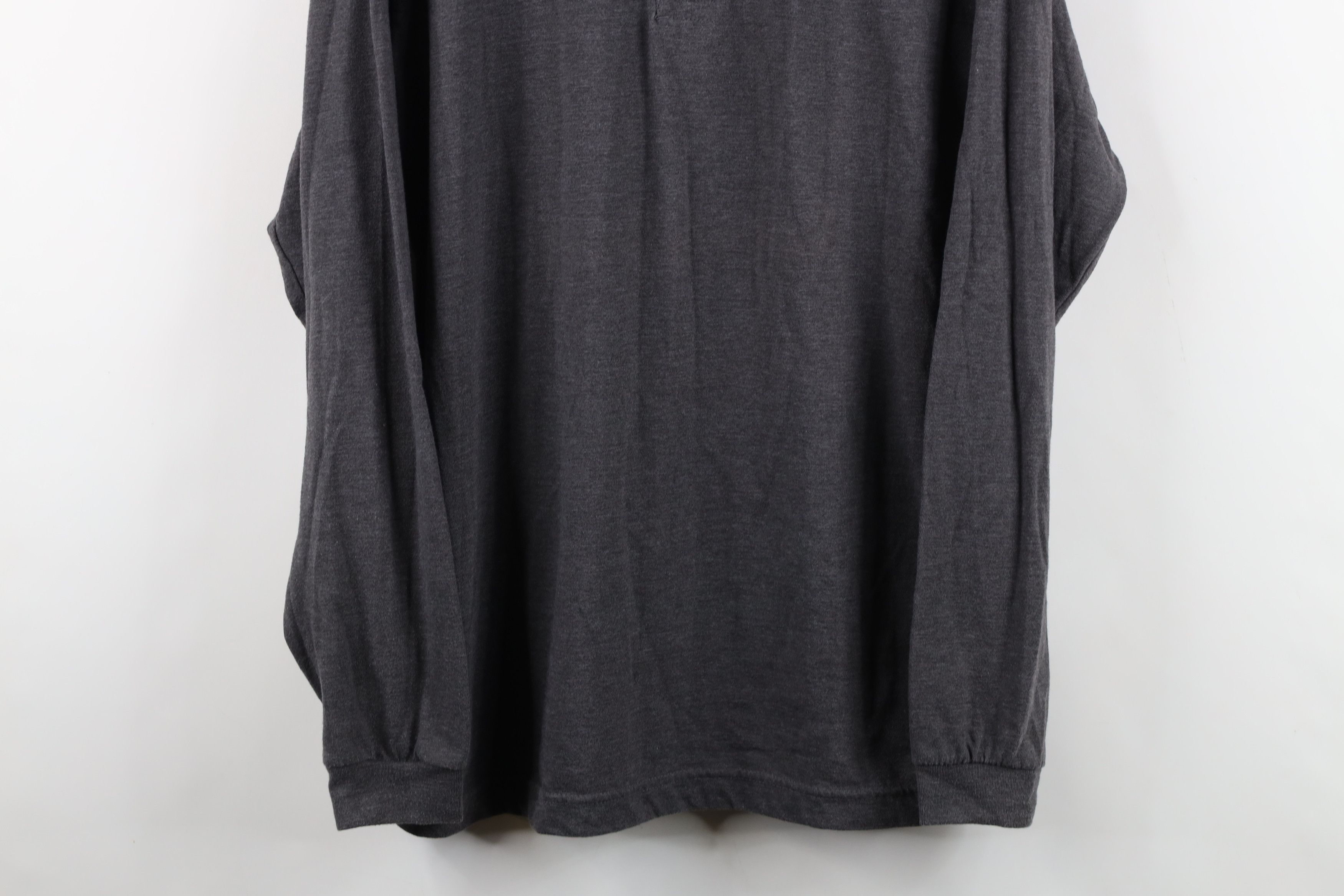 Vintage Vintage 90s Streetwear Blank Long Sleeve Henley T-Shirt Gray Size US L / EU 52-54 / 3 - 3 Thumbnail