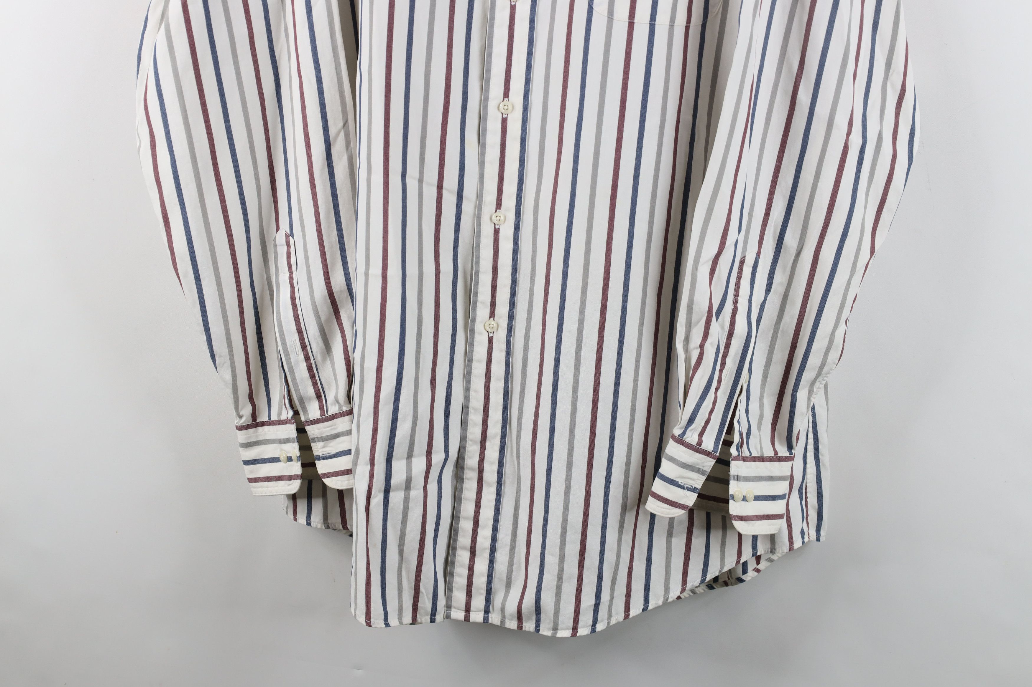 Vintage Vintage 90s Streetwear 2 Ply Pinpoint Button Down Shirt Size US M / EU 48-50 / 2 - 3 Thumbnail