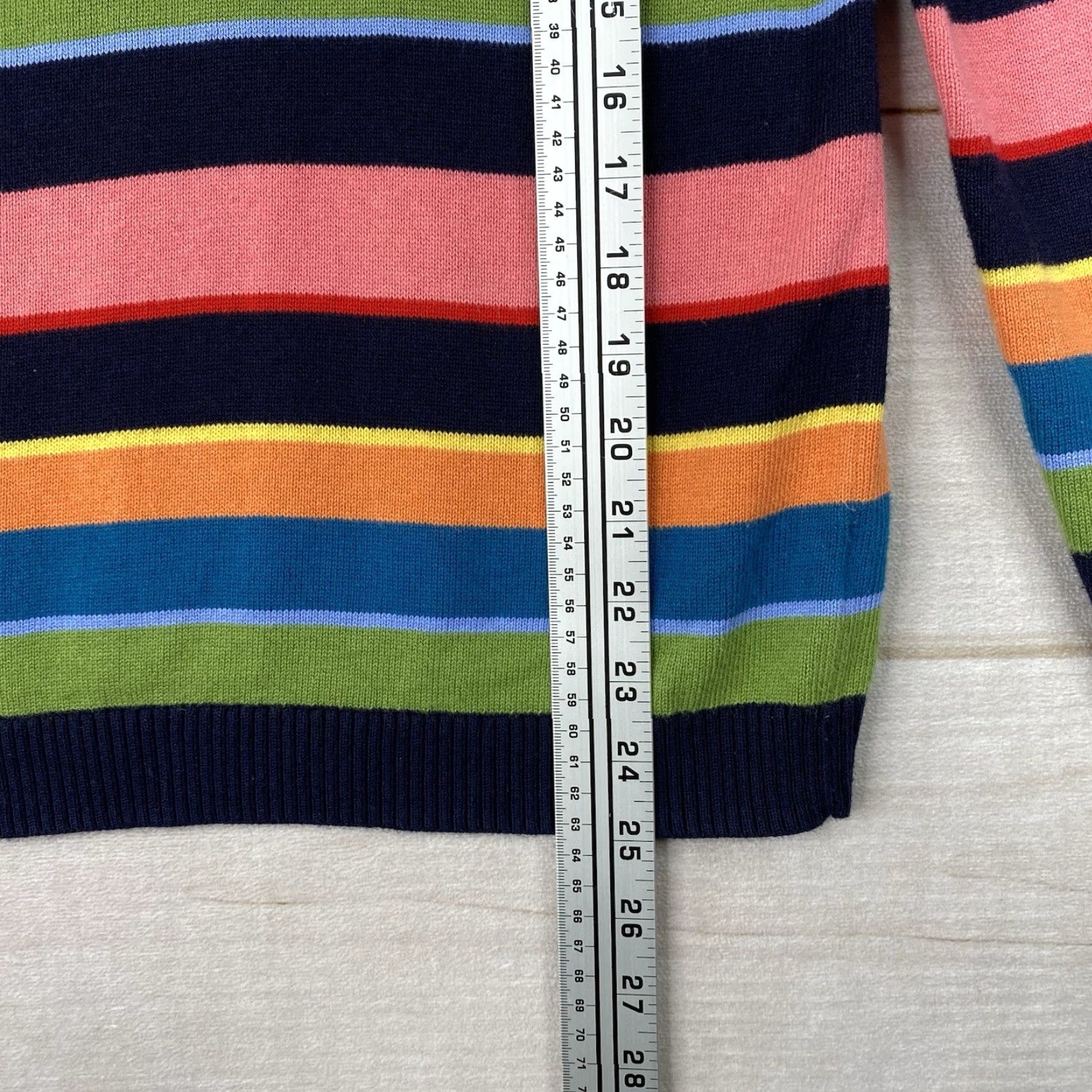 Talbots Talbots Rainbow Striped Sweater Womens M Colorful Pullover Crew Neck Casual Preppy Multicolor Stripes 2000s Rainbow Womens M Size M / US 6-8 / IT 42-44 - 4 Thumbnail