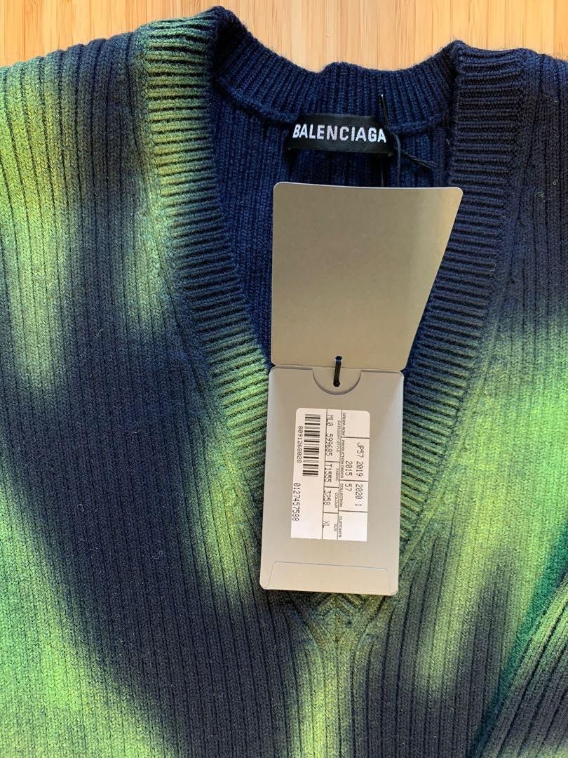 Balenciaga BALENCIAGA - Printed Ribbed Wool-Blend Sweater Size US XL / EU 56 / 4 - 3 Thumbnail