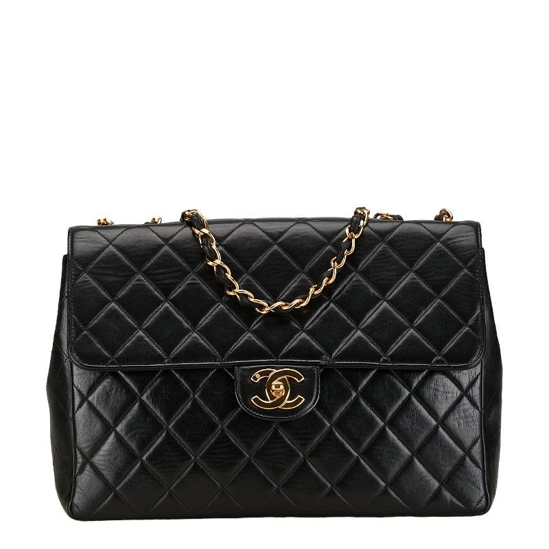 Chanel Chanel Chanel Coco Mark Matelasse Chain Shoulder Bag Leather Black Leather Shoulder Bag in Good Condition Size ONE SIZE - 1 Thumbnail