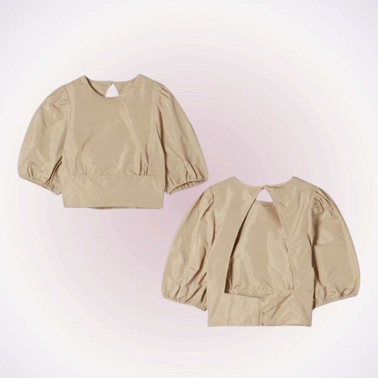 Aritzia Wilfred Duomo Blouse in Sand | Sz 4 Size S / US 4 / IT 40 - 1 Thumbnail