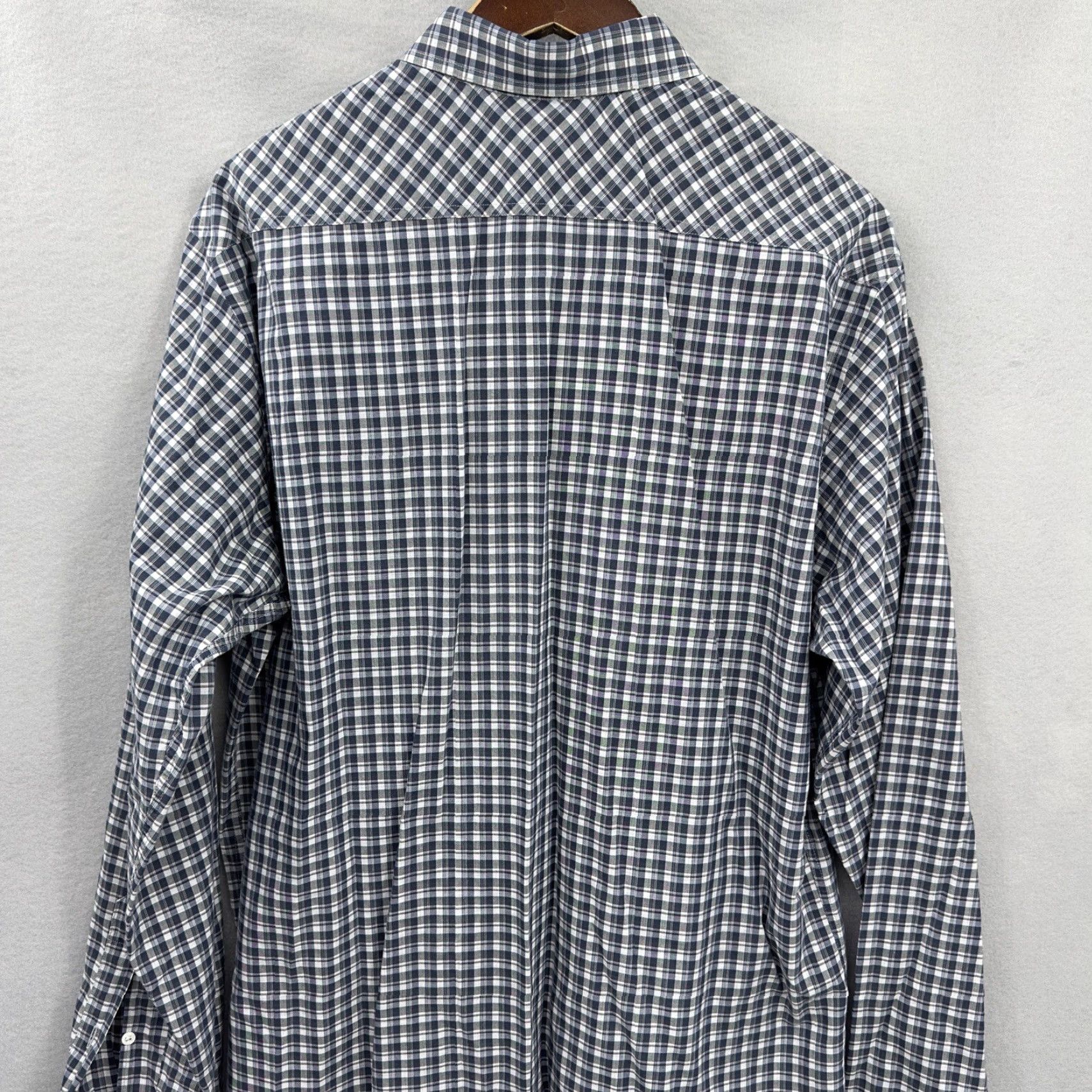 Billy Reid Billy Reid Shirt Mens XL Blue Plaid Button-Up Front Slim Classic Colorful Dad Designer Modern Capstone? Size US XL / EU 56 / 4 - 6 Thumbnail