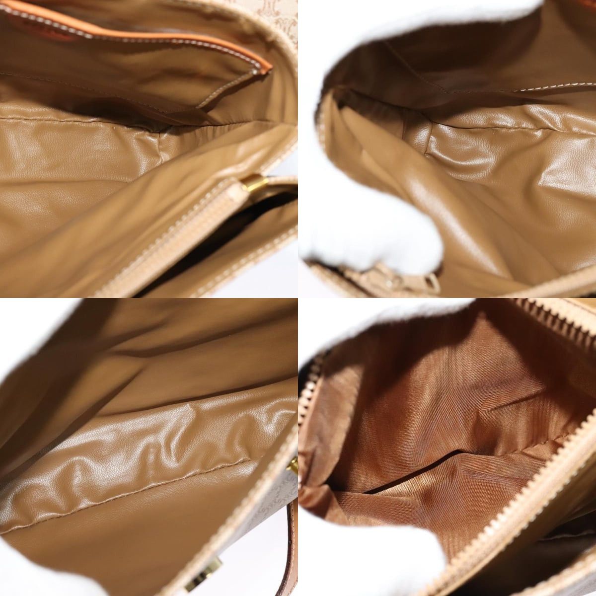 Celine CELINE Macadam Canvas Hand Bag Pvc Beige Gold Size ONE SIZE - 12 Thumbnail