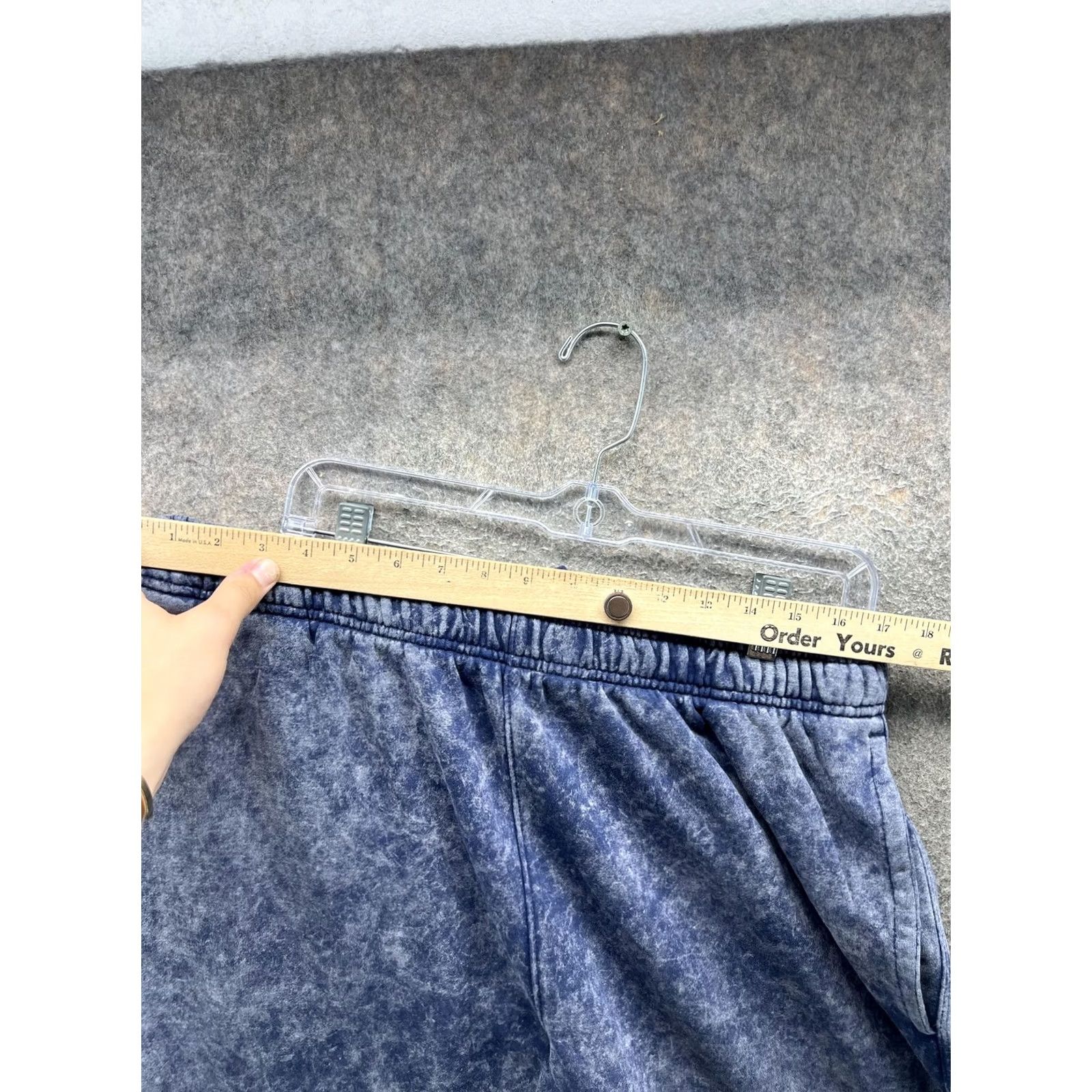 Champion Champion Sweat Shorts Mens XL Blue Bleach Dye Fleece Athletic Gym 6 Inseam Size US 36 / EU 52 - 2 Thumbnail
