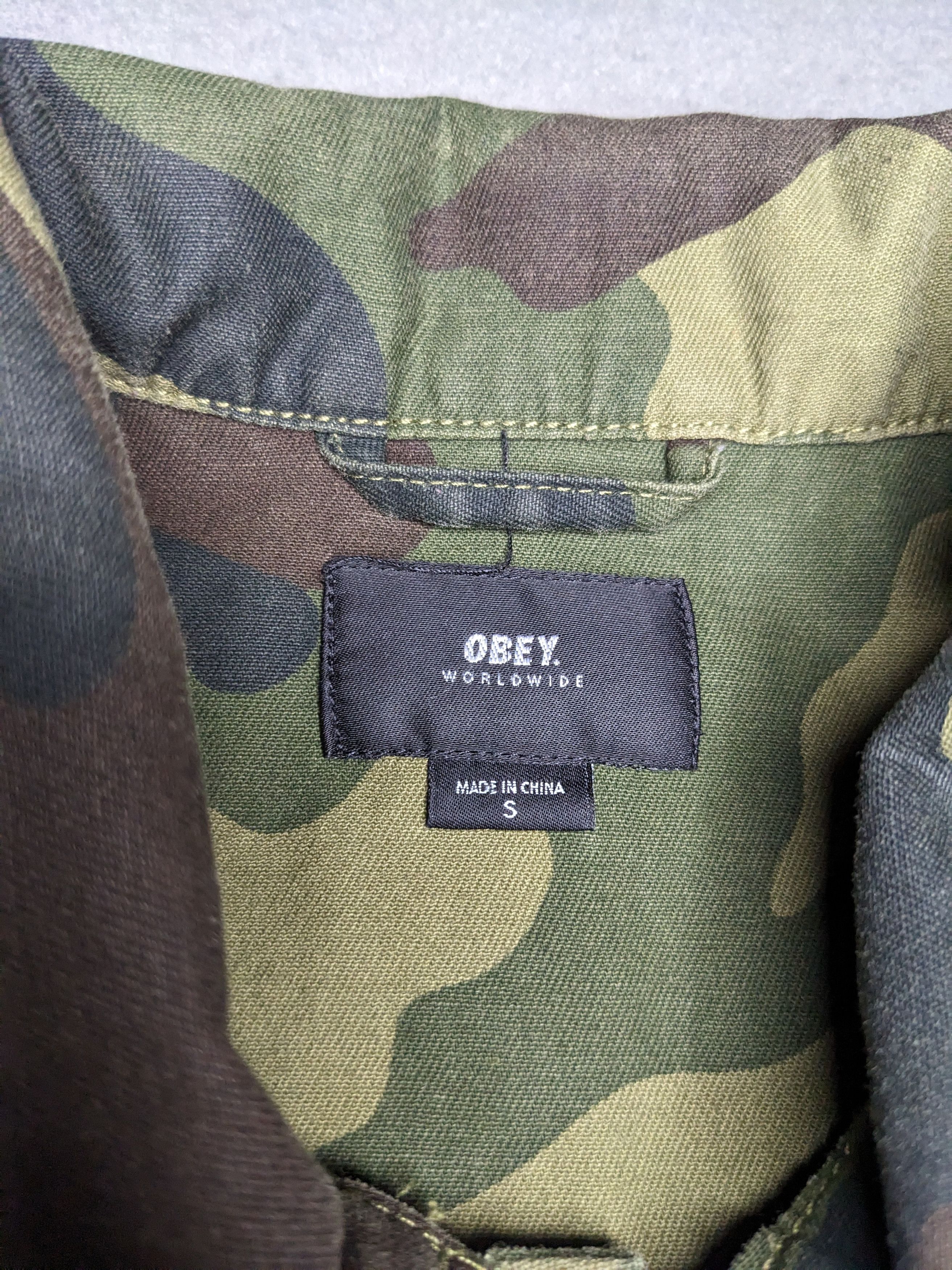 Obey Obey Woodland Camo Field Jacket Mens Small Military Shirt Size US S / EU 44-46 / 1 - 8 Thumbnail