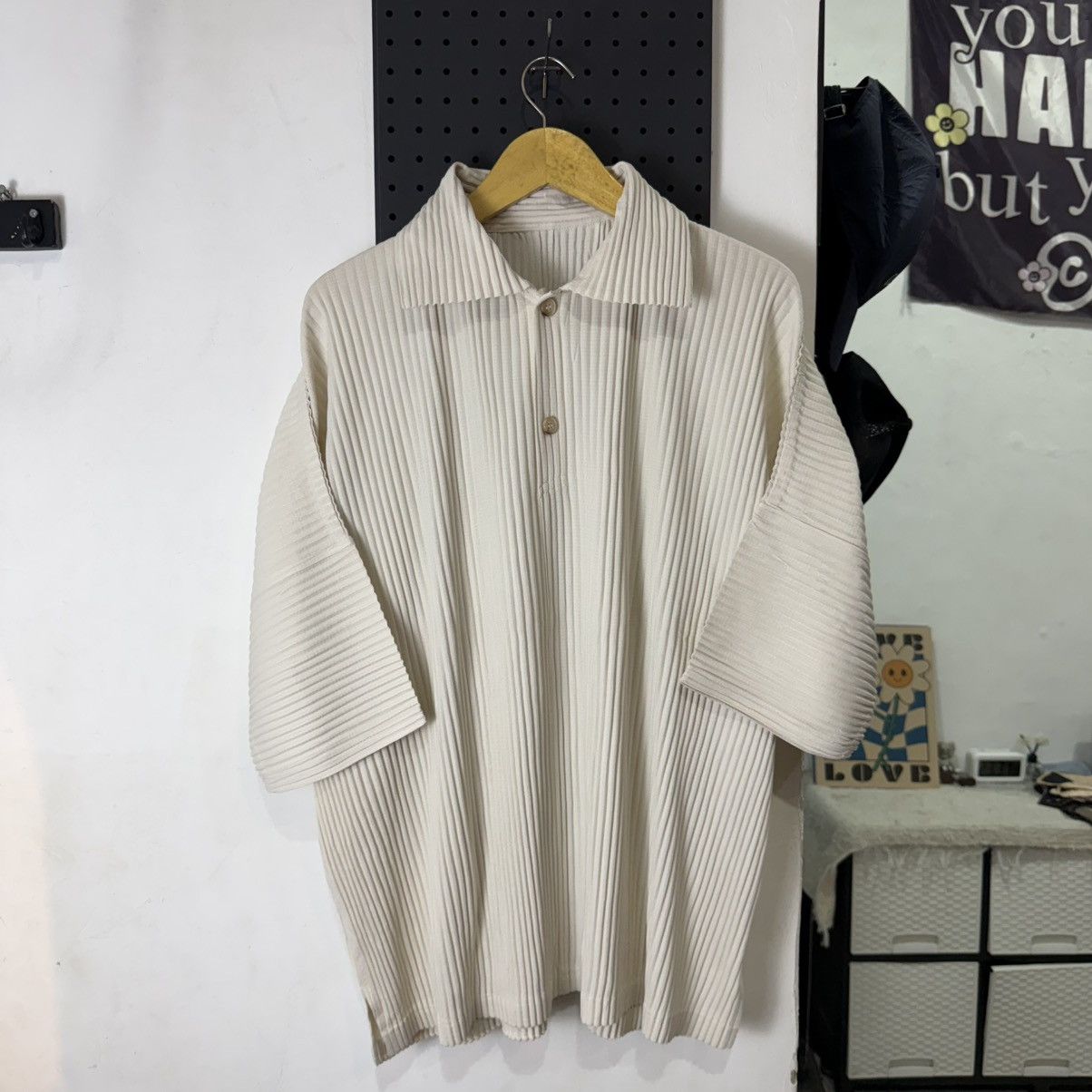 Japanese Brand PLEATS issey miyake white polos Size US XXL / EU 58 / 5 - 1 Thumbnail