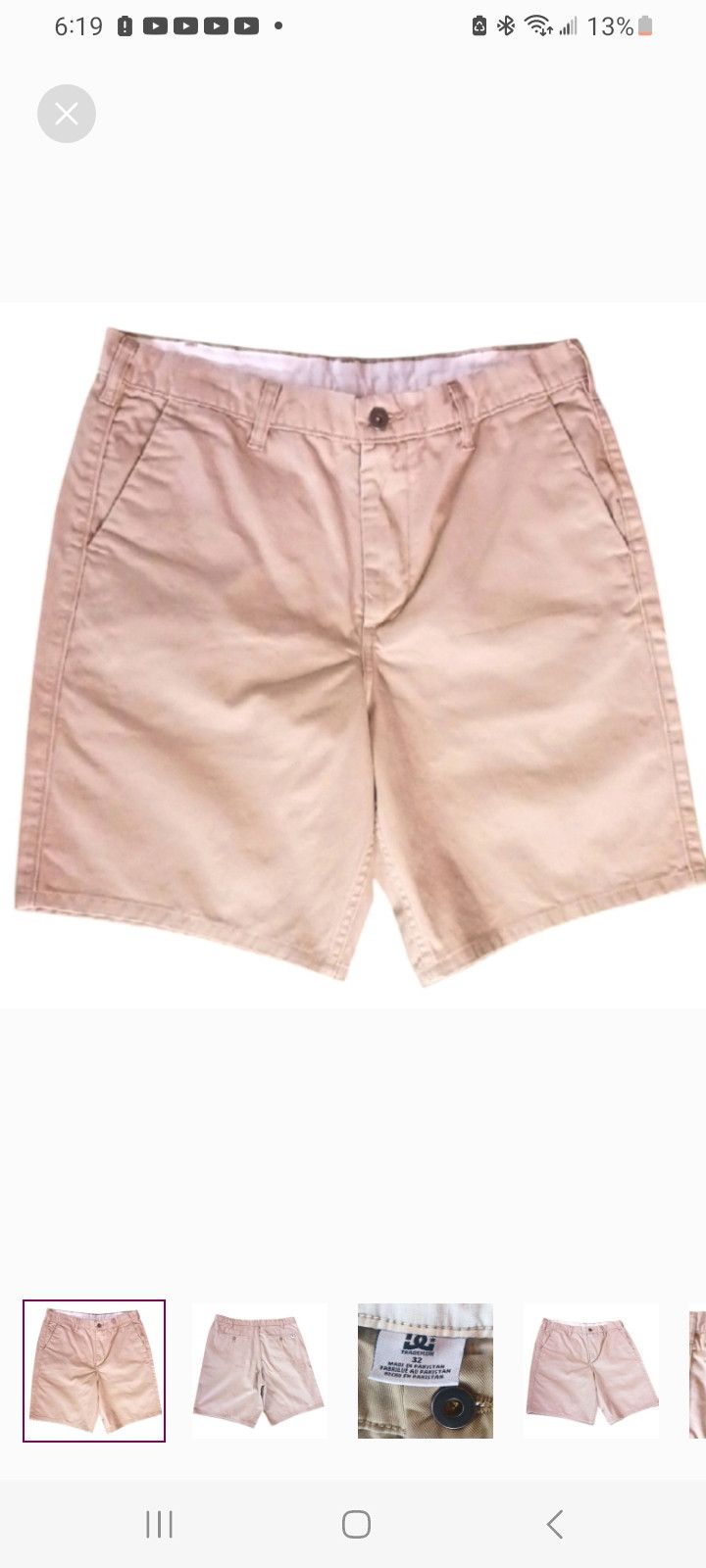 DC DC Men's Flat Front Casual Shorts Size US 32 / EU 48 - 1 Thumbnail