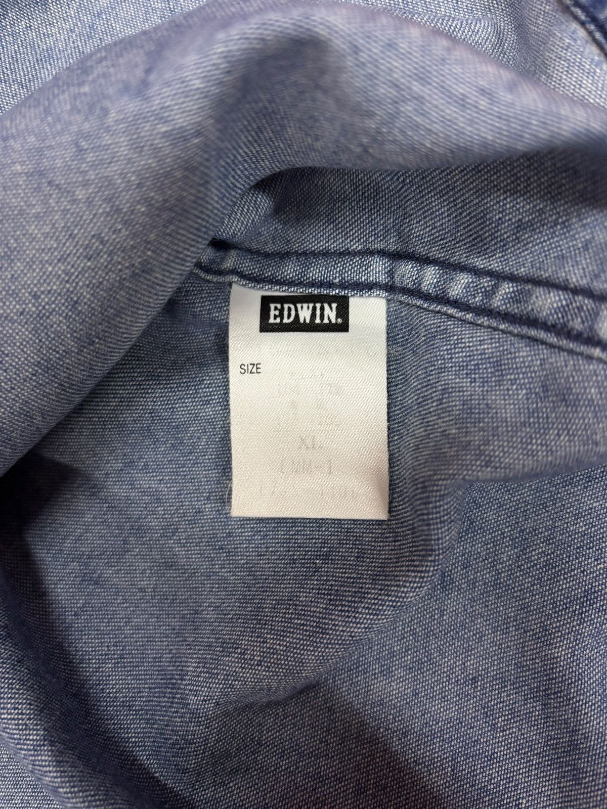 Edwin × Japanese Brand Vintage 90s Edwin Button Up Denim Size US XL / EU 56 / 4 - 10 Thumbnail