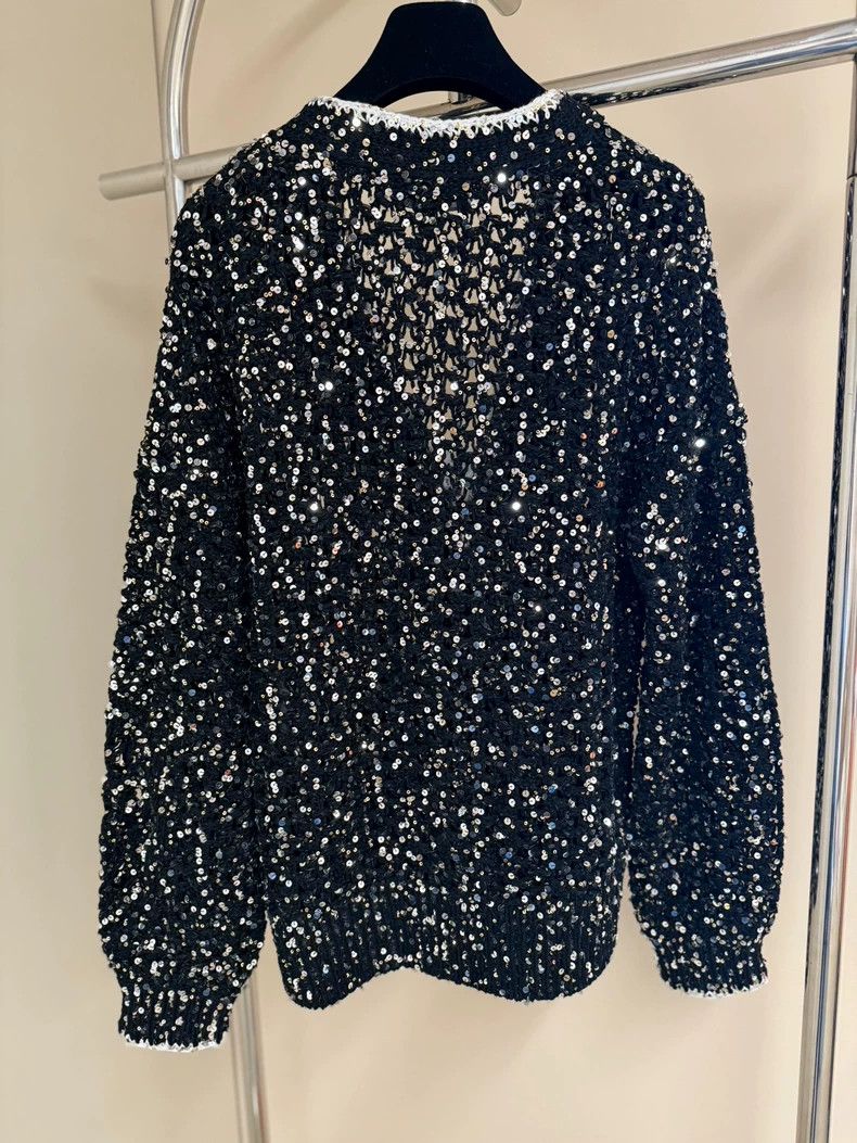 Chanel Chanel Black sequined cardigan jacket Size XS / US 0-2 / IT 36-38 - 5 Thumbnail