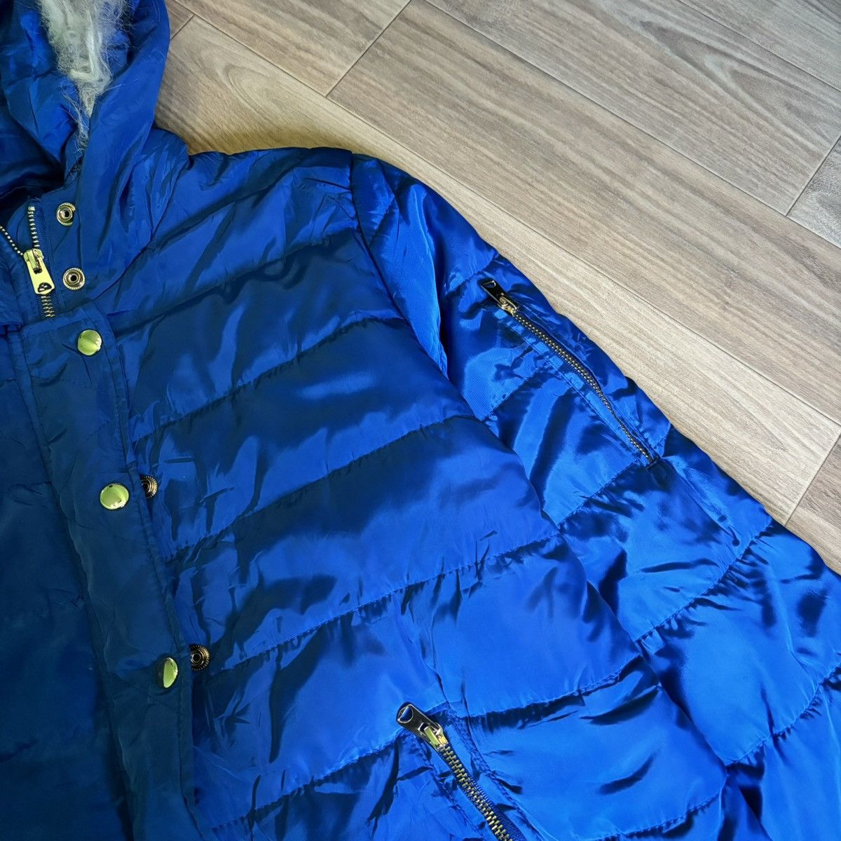 If Six Was Nine × Issey Miyake × Le Grande Bleu (L.G.B.) Thread supply Fur jacket down puffer LGB ifsixwasnine Size L / US 10 / IT 46 - 7 Thumbnail