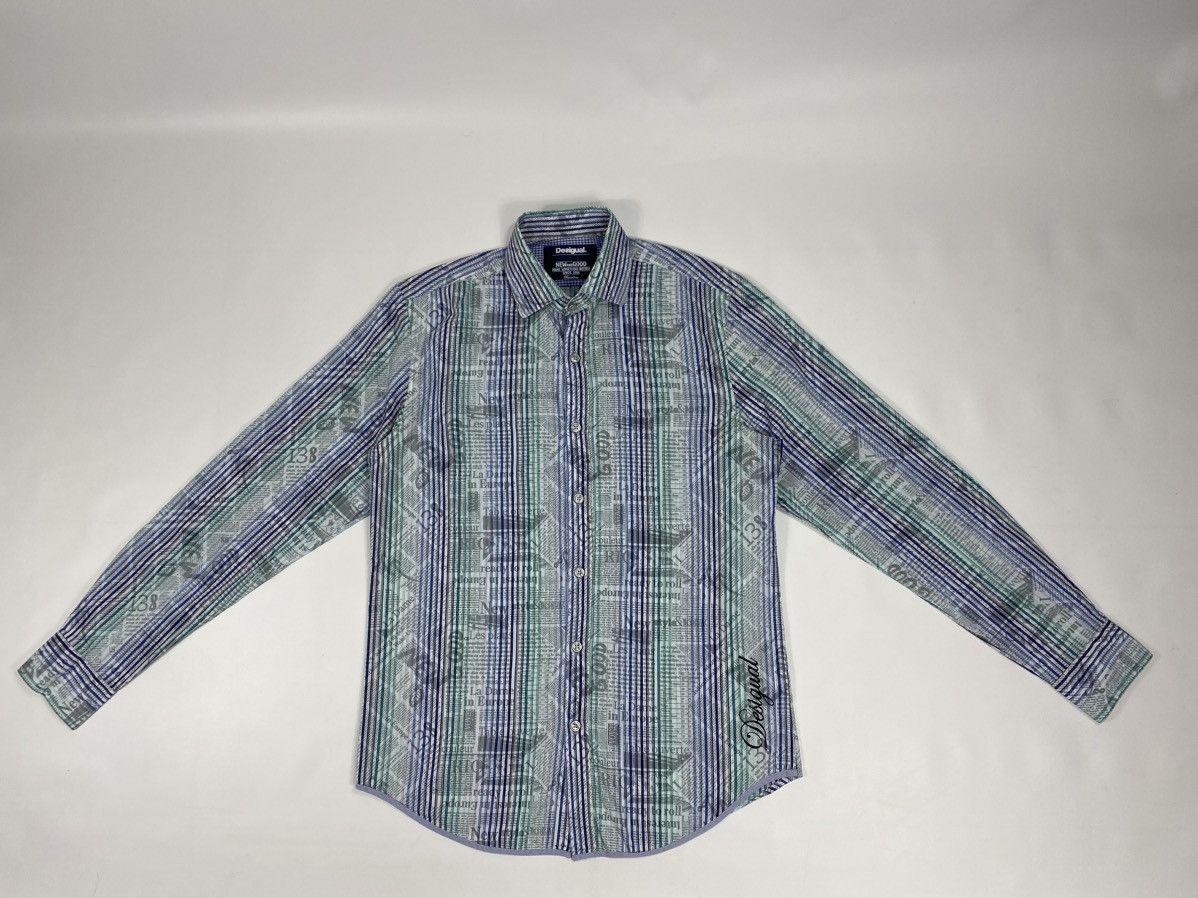 Desigual 🔥LASTDROP🔥 Newspaper Gazette Galliano Style Striped Shirt Size US S / EU 44-46 / 1 - 19 Thumbnail