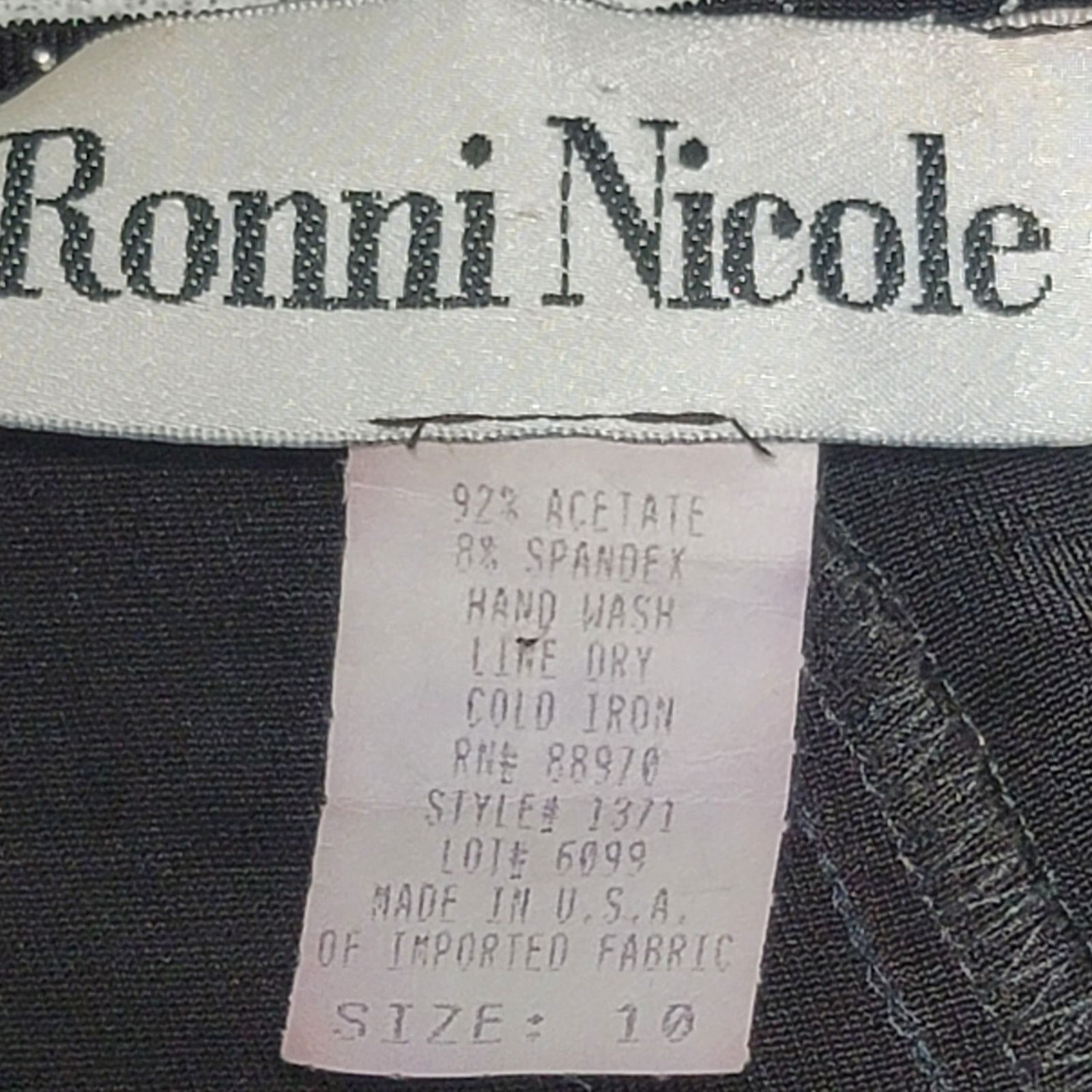Other VTG Ronni Nicole Black Multicolor Sparkle Mini Dress 10 Size L / US 10 / IT 46 - 4 Thumbnail