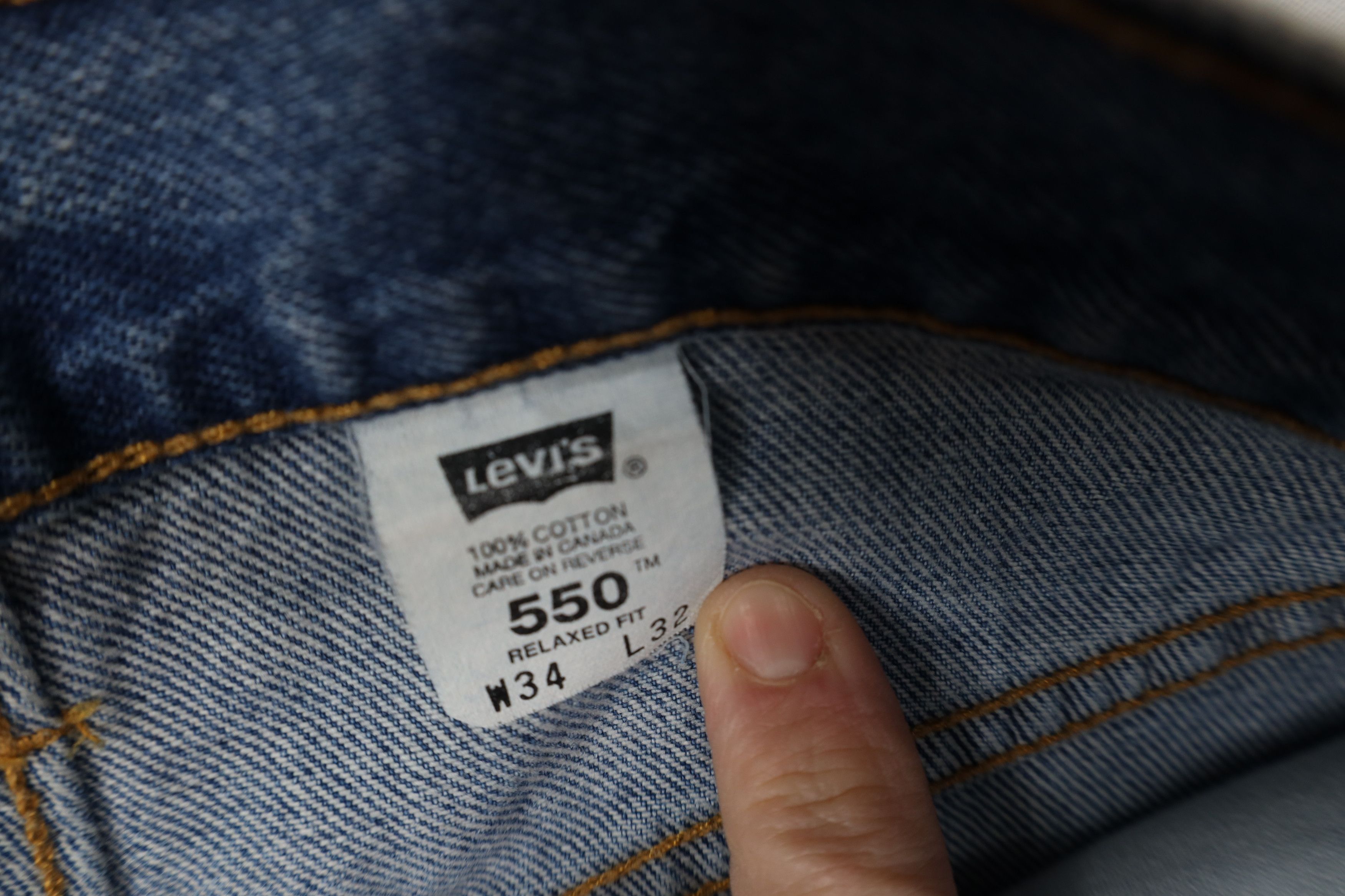 Levi's Vintage Y2K 2002 Levis 550 Fit Denim Jeans Blue Cotton Size US 34 / EU 50 - 9 Thumbnail