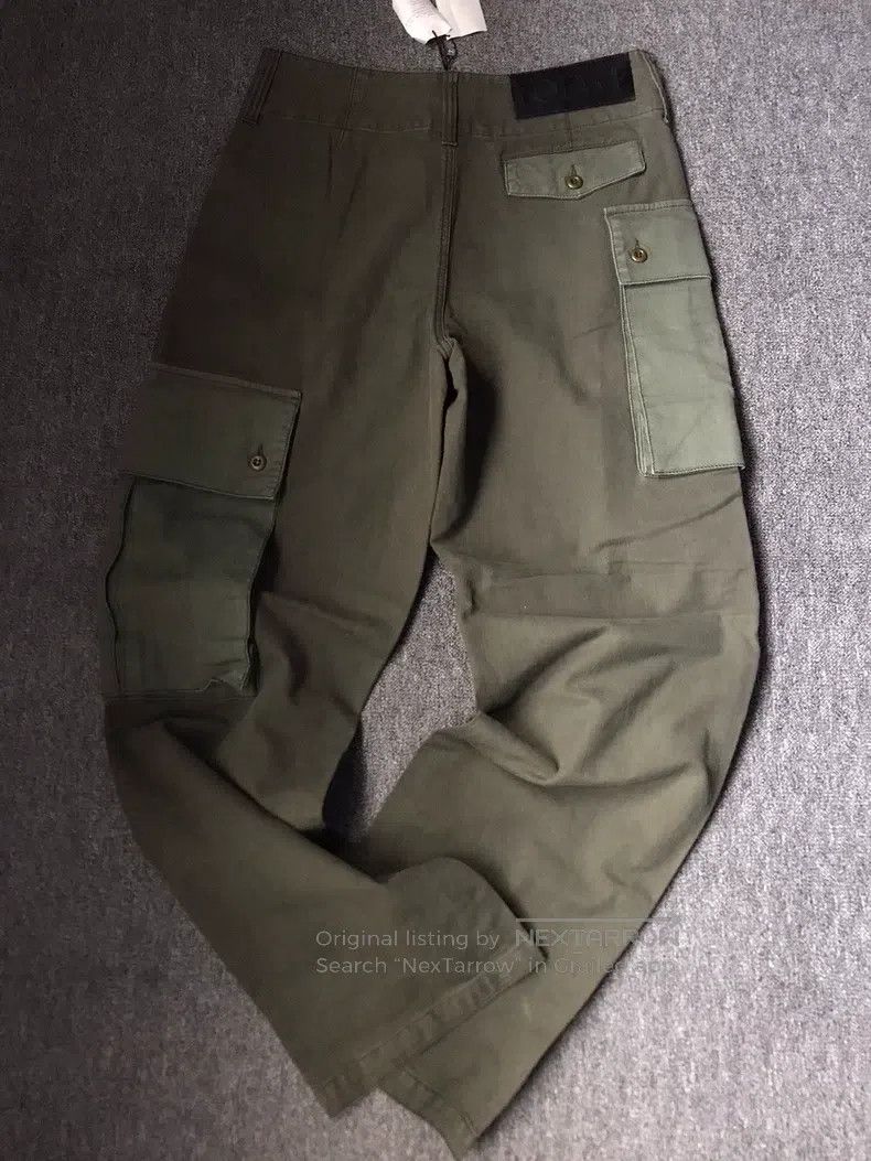 Loewe Loewe Casual pants, all-cotton material army green, asymme Size US 32 / EU 48 - 2 Thumbnail