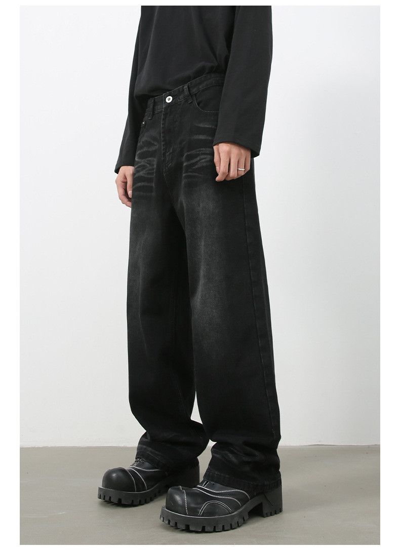 Japanese Brand American street men's retro distressed loose straight jeans Size US 32 / EU 48 - 4 Thumbnail