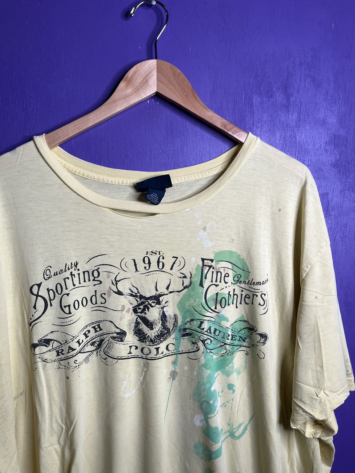 Polo Ralph Lauren × Vintage Vintage 90s Polo Ralph Lauren elk t-shirt Size US XXL / EU 58 / 5 - 3 Thumbnail
