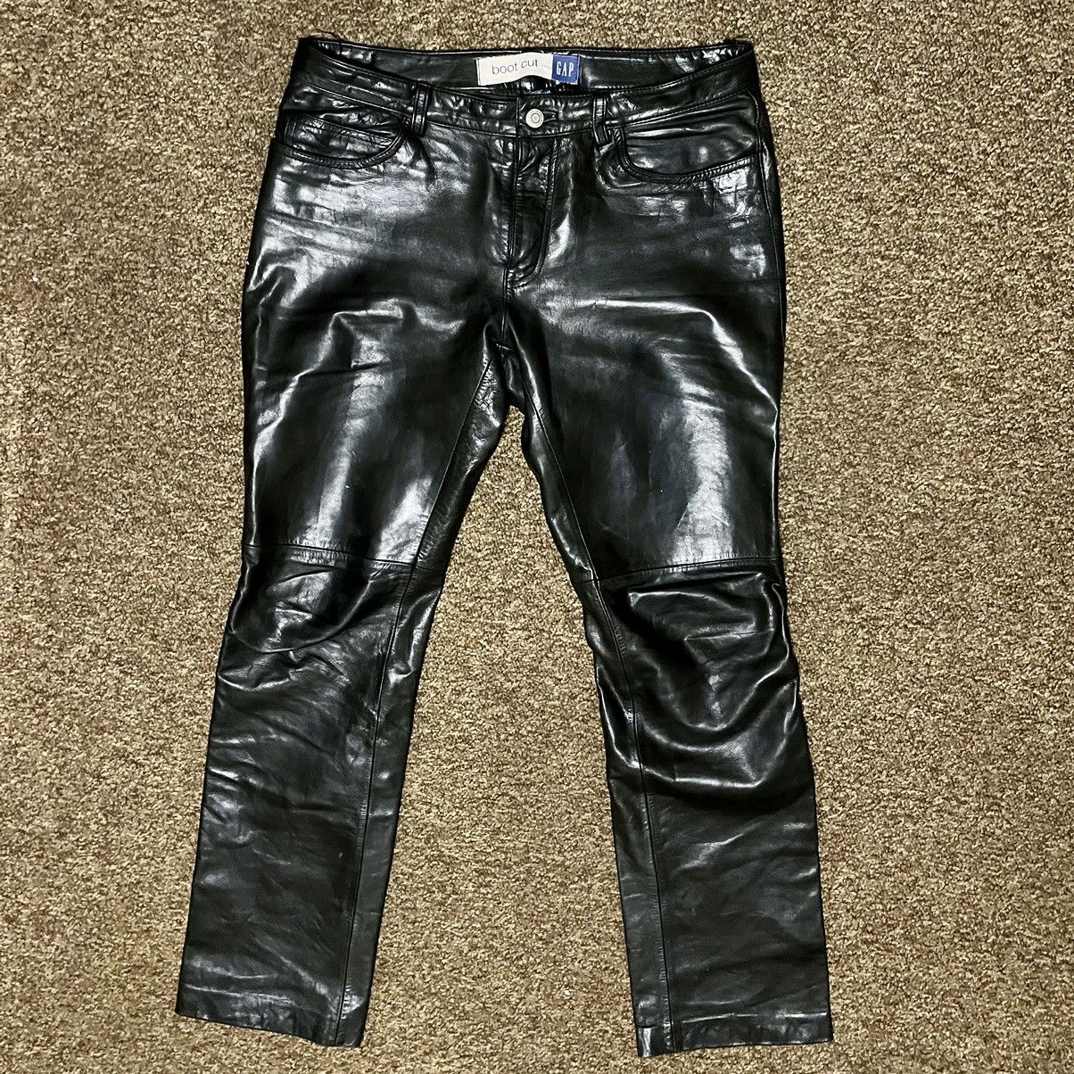 image of Vintage Gap Leather Pants in Black, Women's (Size 30)