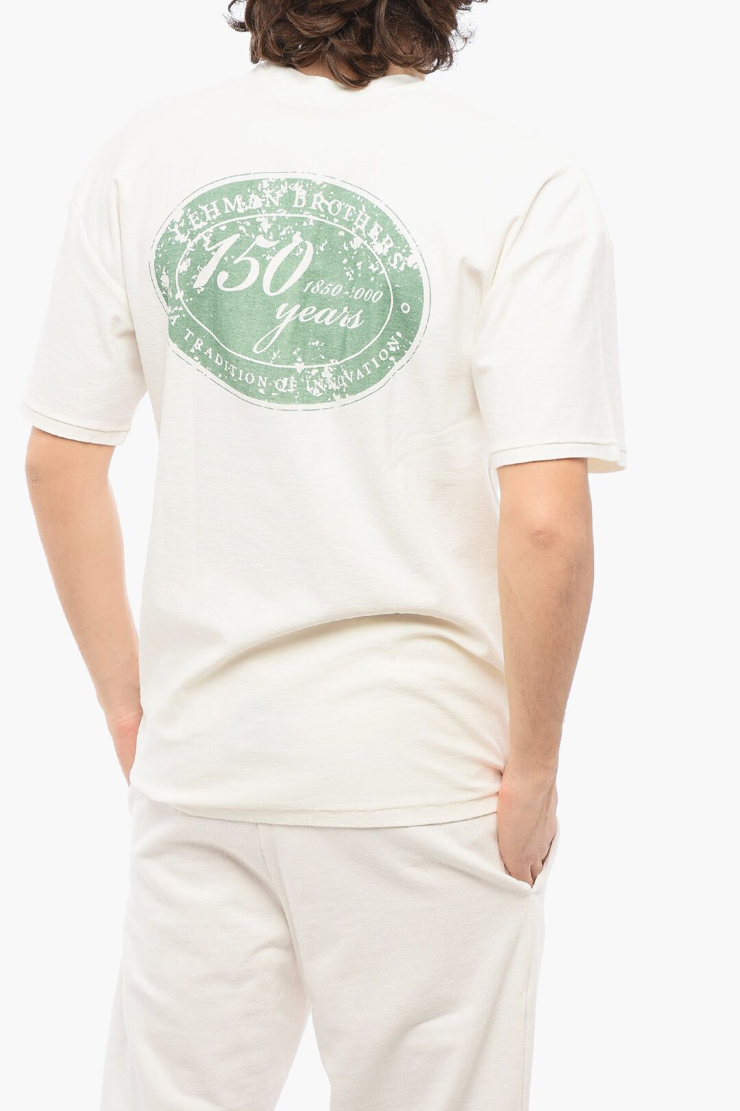 1989 STUDIO og1mm0725 Crewneck Cotton T-Shirt in White Size US S / EU 44-46 / 1 - 2 Thumbnail