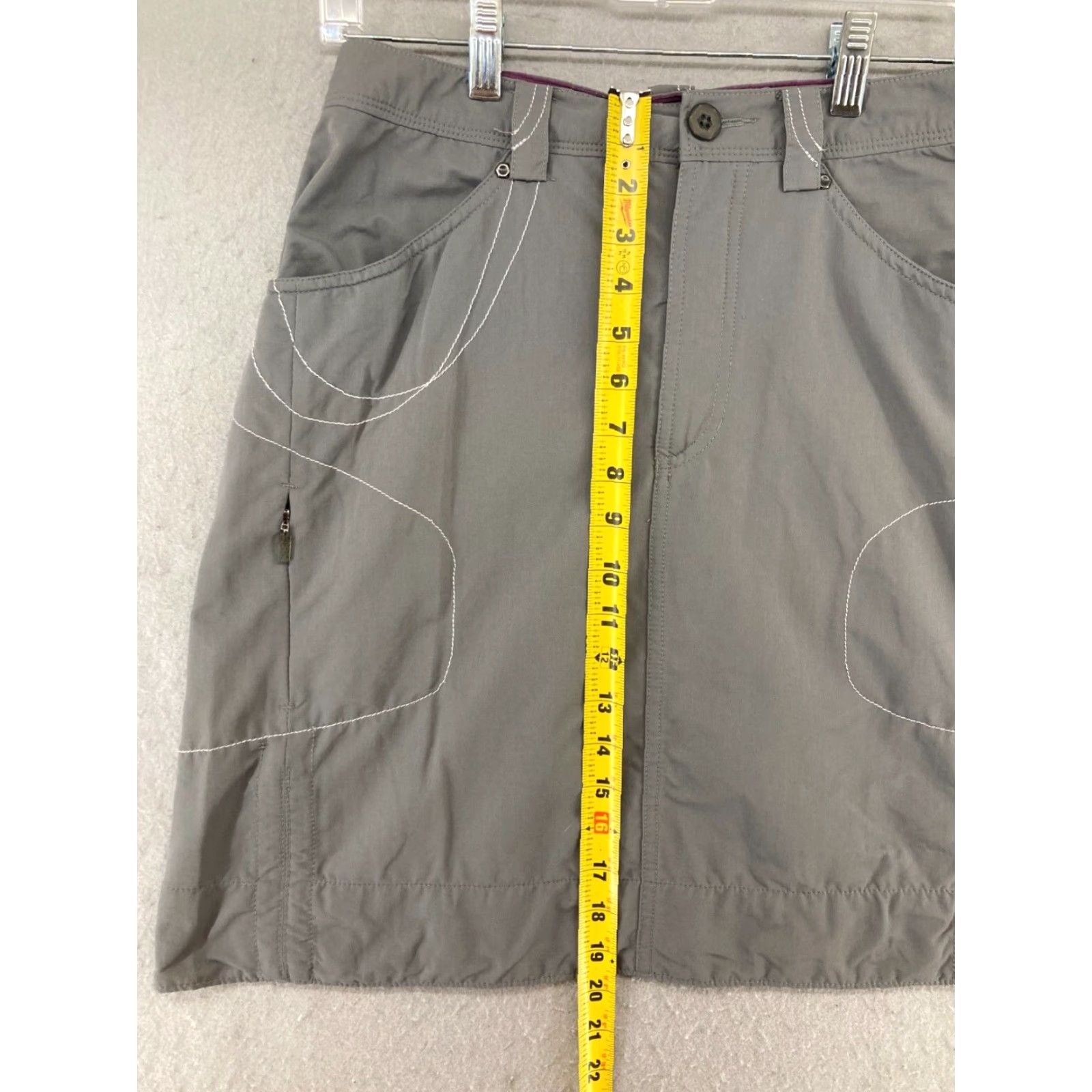 Mountain Hardwear Mountain Hardwear Women's Athletic Skirt 4 Gray Stretch Outdoor Hiking Size 27" / US 4 / IT 40 - 4 Thumbnail