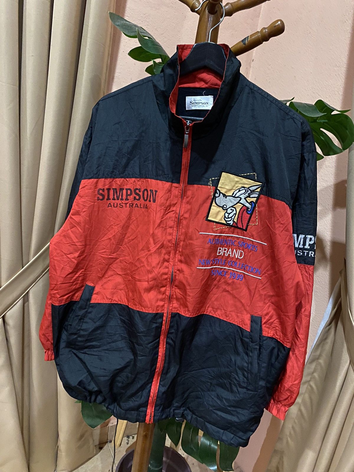 Vintage Simpson Australia Retro Sports Windbreaker – Cartoon Design Size US M / EU 48-50 / 2 - 2 Thumbnail