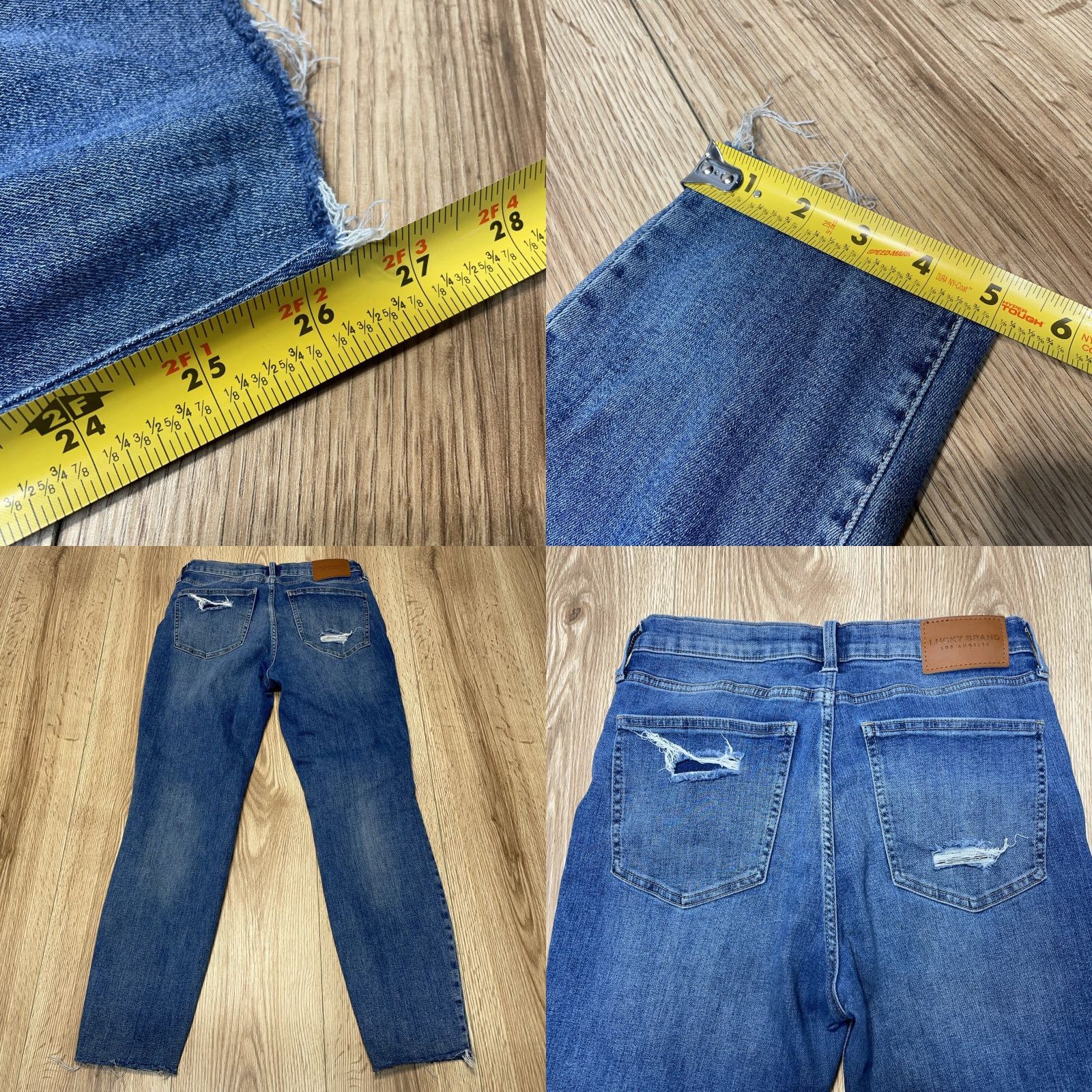 Lucky Brand Lucky Brand Bridgette Ankle High Rise Skinny Jeans 10/30 Blue Womens Size ONE SIZE - 8 Thumbnail