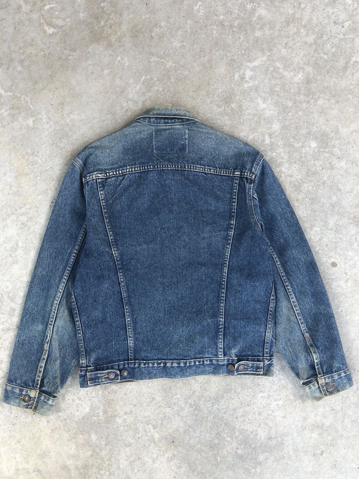 Levi's Vintage 80’s Levi’s Denim Jacket Distressed Stone Wash Size US M / EU 48-50 / 2 - 2 Thumbnail