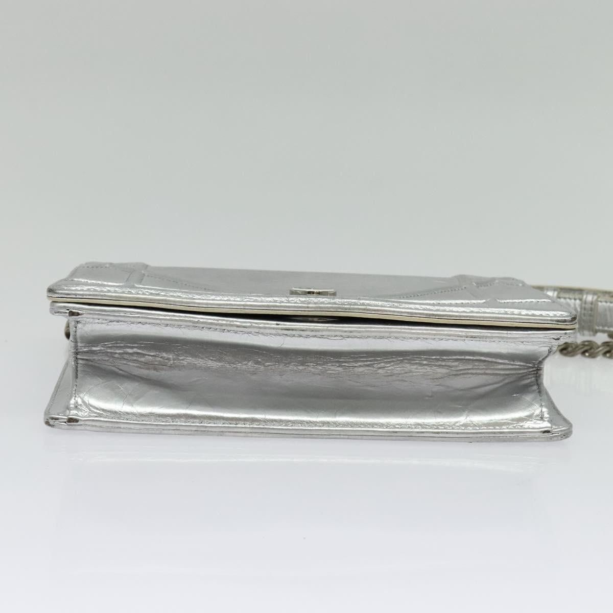 Dior DIOR Chain Diorama Shoulder Bag Leather Silver Size ONE SIZE - 9 Thumbnail