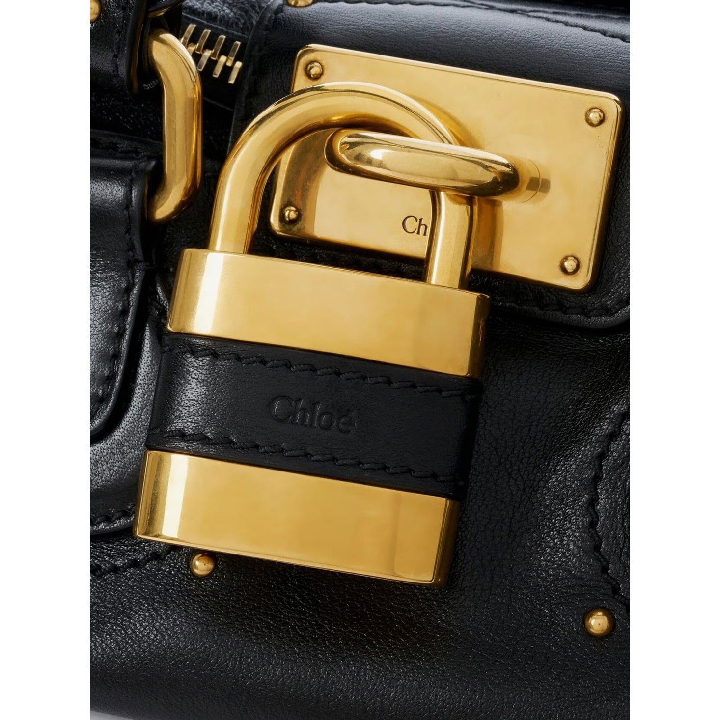 Chloe CHLOE Grained Leather Small Paddington Black Shoulder Bag Ne Size ONE SIZE - 5 Thumbnail