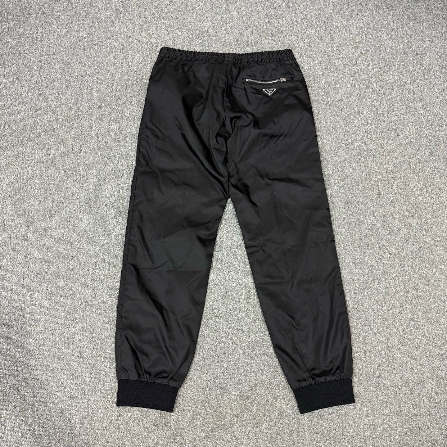 Prada Prada Black Triangle Logo Nylon Pants Size US 38 / EU 54 - 2 Thumbnail