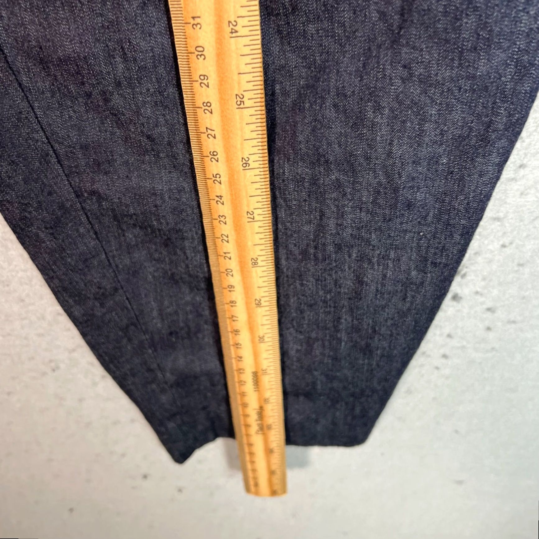 Vintage Elle Sasson Indigo Blue Pleated High Waist Tapered Pants 100% Cotton Size 36 / 4 Women's Regular Size 27" / US 4 / IT 40 - 6 Thumbnail