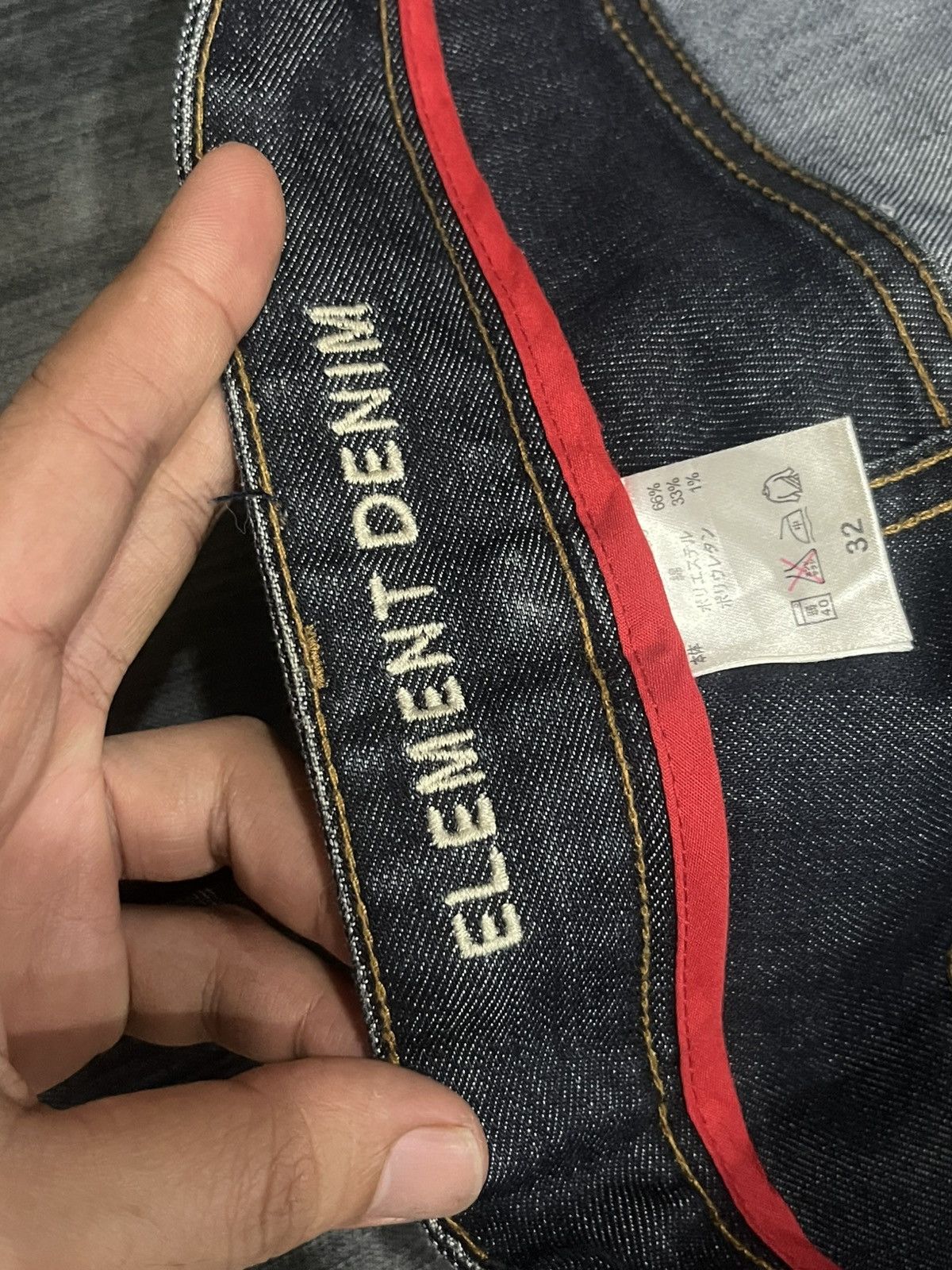 Element Vintage Element Dark Blue Washed Distress Straight Leg Jeans Size US 32 / EU 48 - 19 Thumbnail