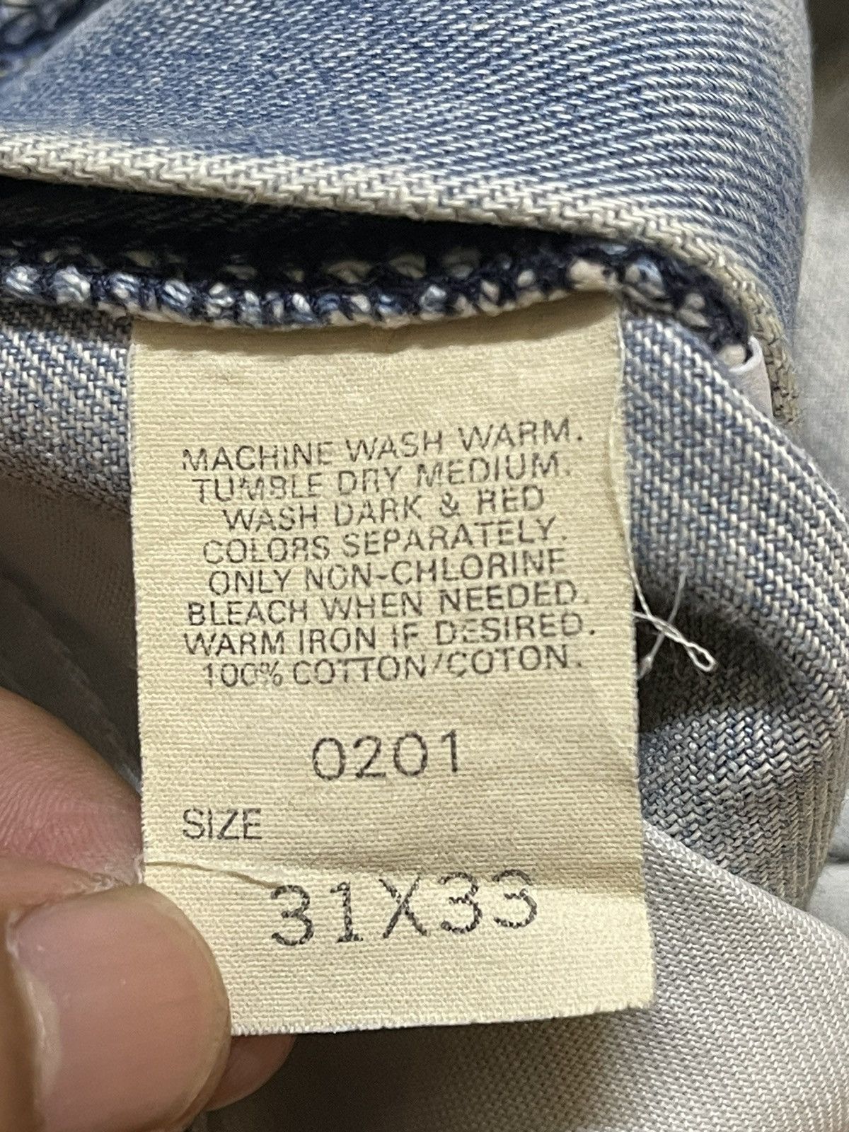 Lee Vintage 90s Lee Faded Wash Distressed Style Loose Jeans Size US 30 / EU 46 - 12 Thumbnail