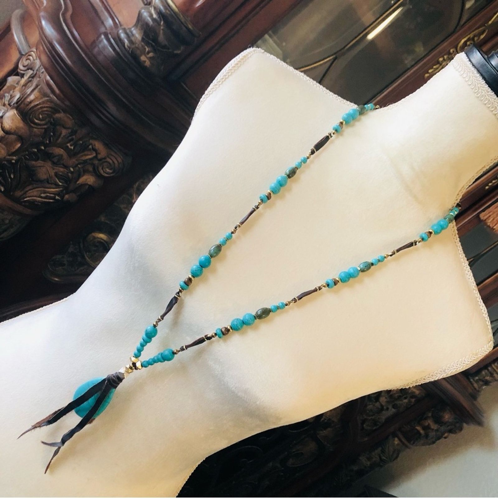 Jewelry Nakamol Howlite Genuine Pearl Necklace And Bracelet Set in Blue, Women's