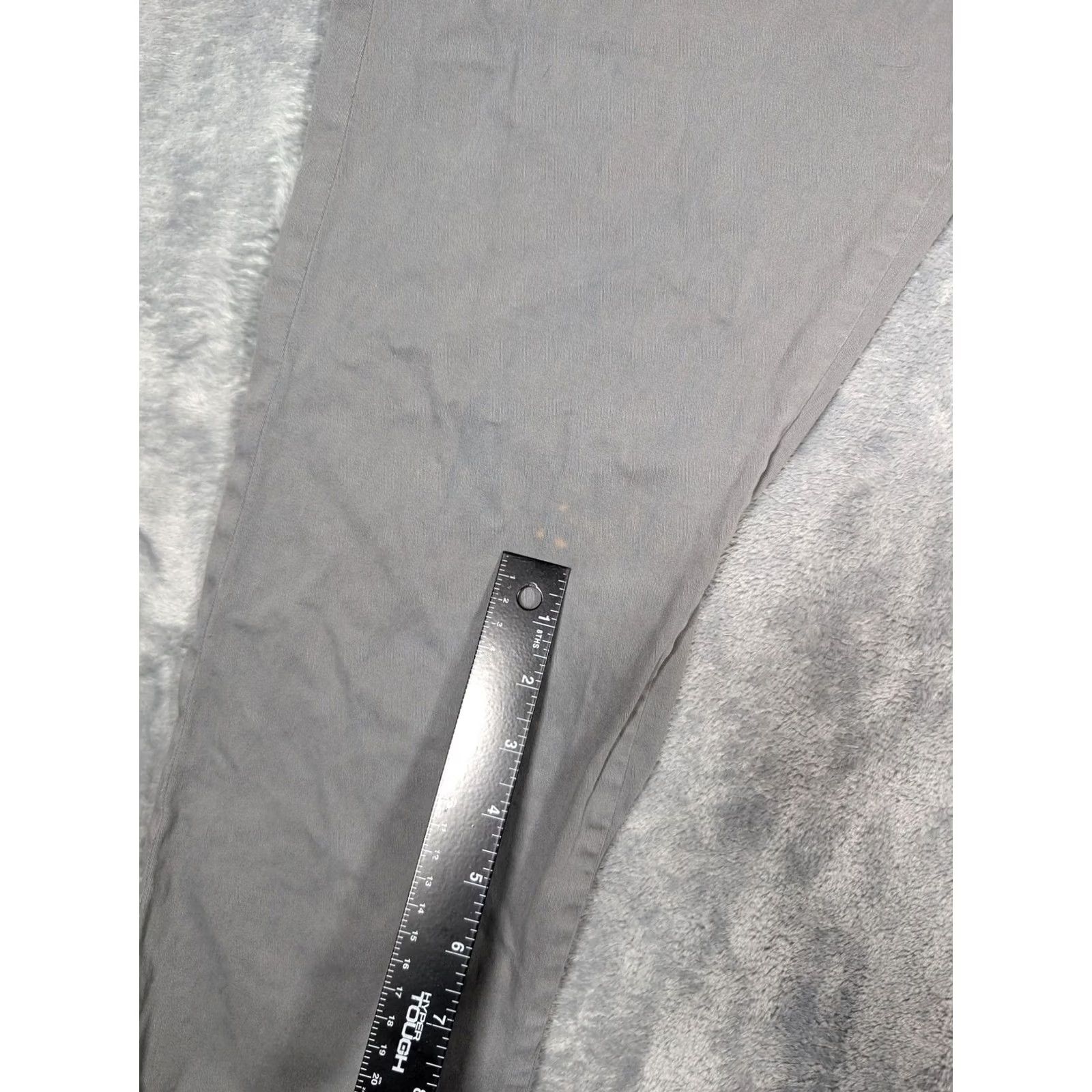 Vintage Bearbottom Pants Mens 3XL 32 Gray Stretch Chino Casual Cotton Spandex Front Zip Pockets Button Size US 39 - 5 Thumbnail