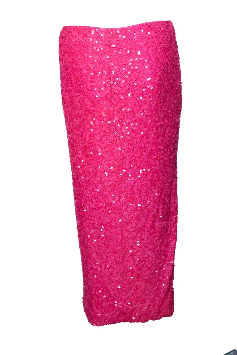 Rotate, pink sequinned skirt with back slit