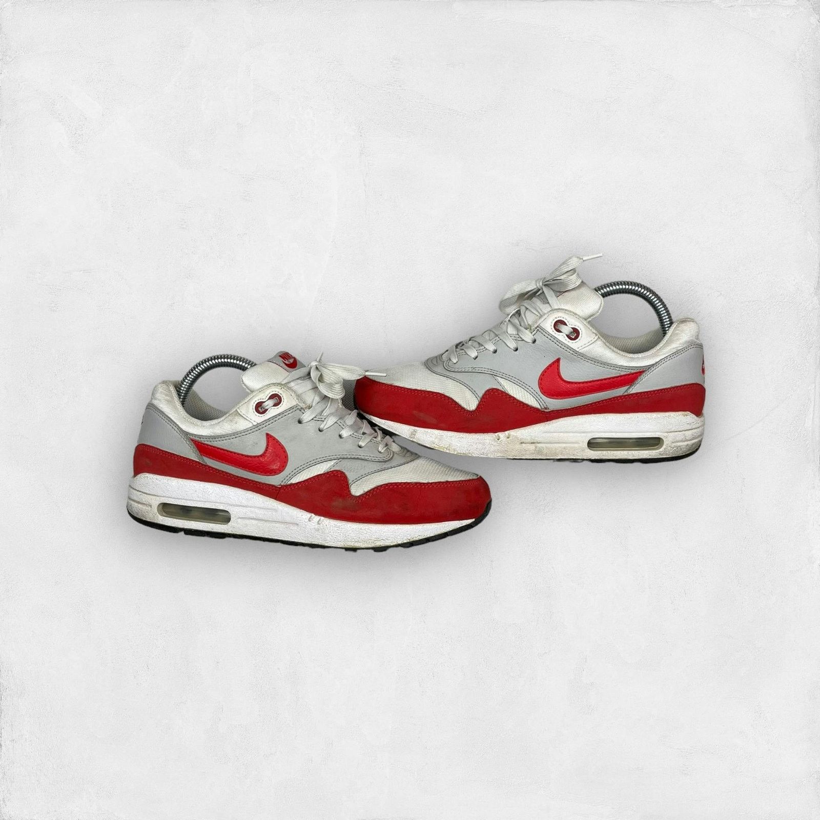 Nike Nike Air Max 1 (GS) 555766-101 White Red Sneakers Shoes 6.5Y Size US 6 / EU 39 - 1 Thumbnail