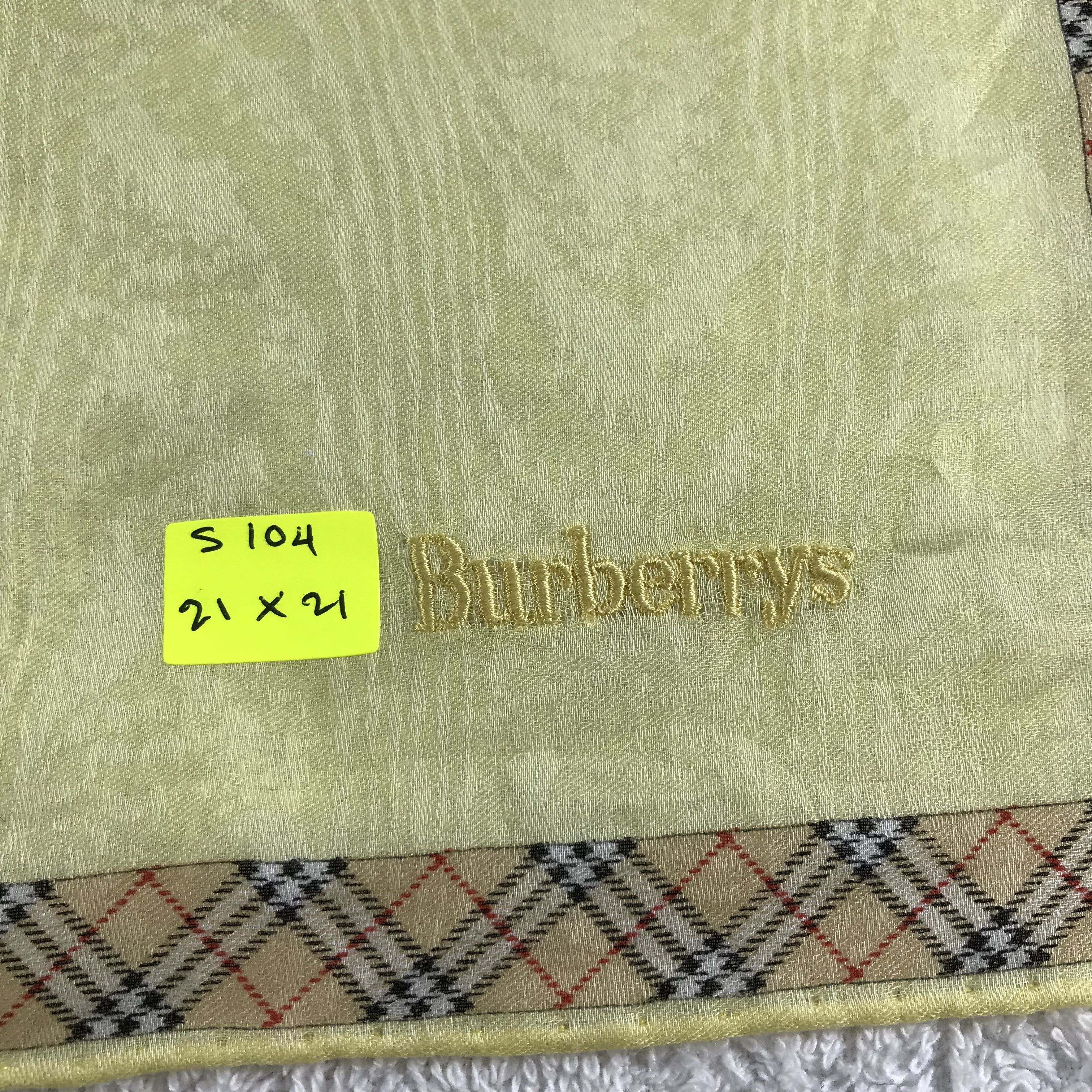 Burberry × Vintage Burberry Bandana / Handkerchief / Neckerchief - S104 Size ONE SIZE - 5 Thumbnail