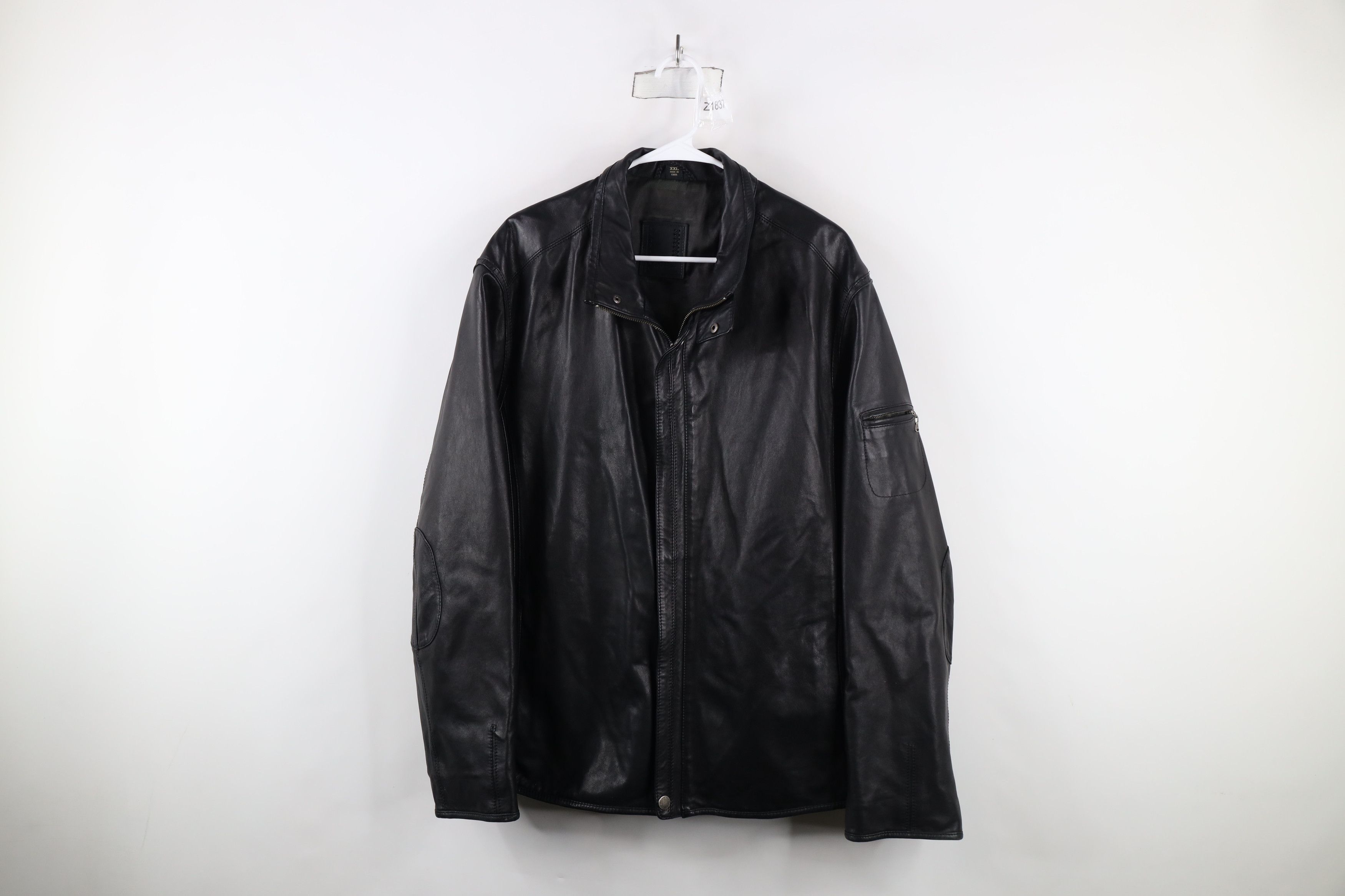 Vintage Vintage 90s Streetwear Soft Lambskin Leather Jacket Black Size US XXL / EU 58 / 5 - 1 Thumbnail