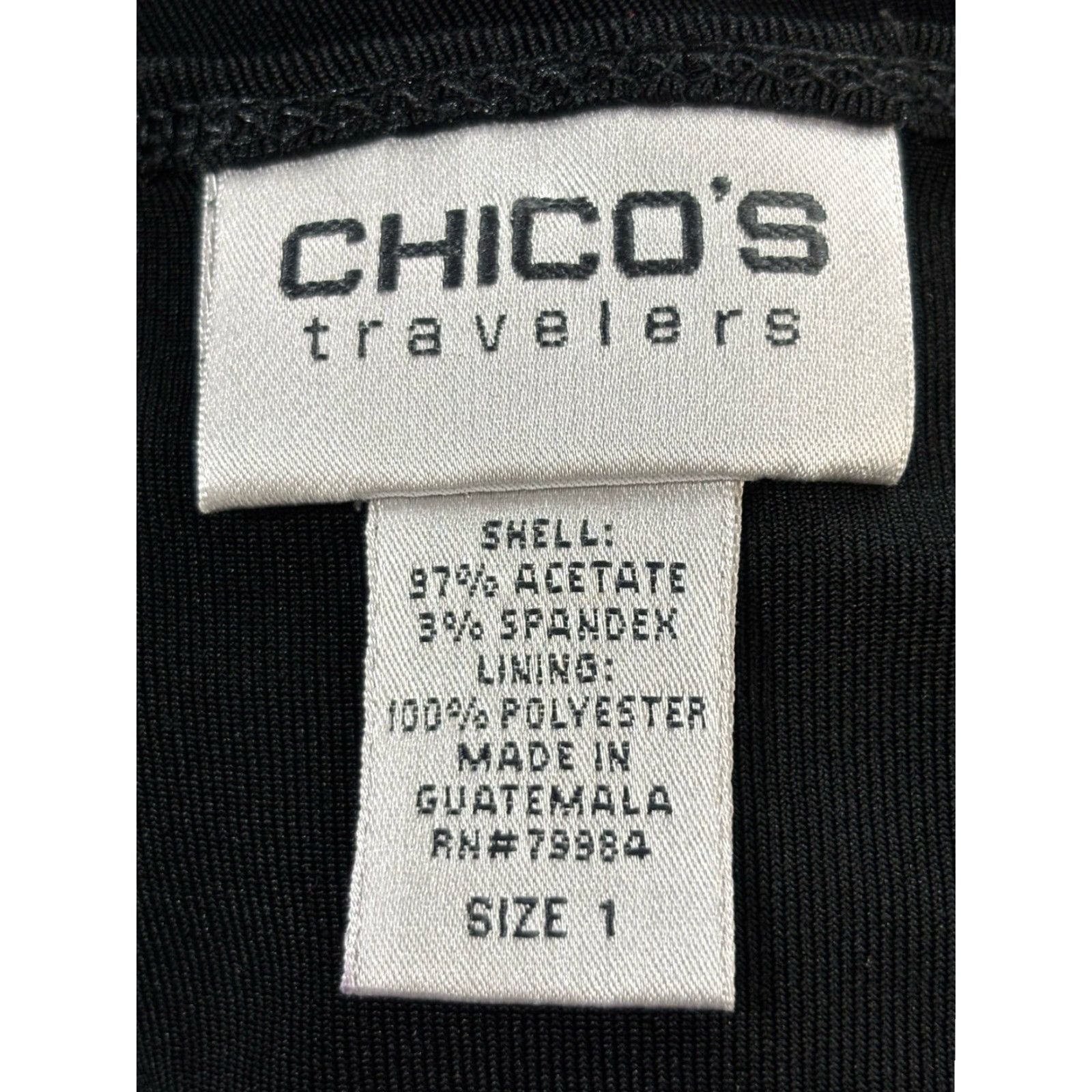 Vintage Chico's Travelers Dress Women's Medium Black Sleeveless Stretch Slinky Travel Pencil Size M / US 6-8 / IT 42-44 - 6 Thumbnail