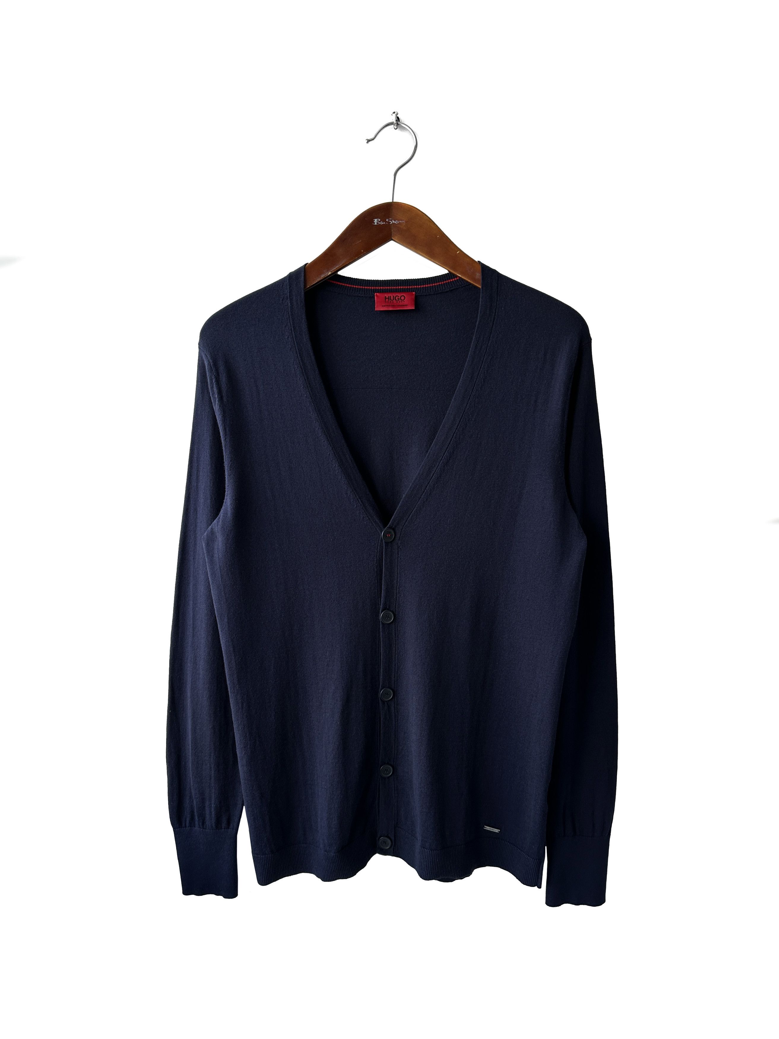 Hugo Boss navy Silk & Cashmere cardigan