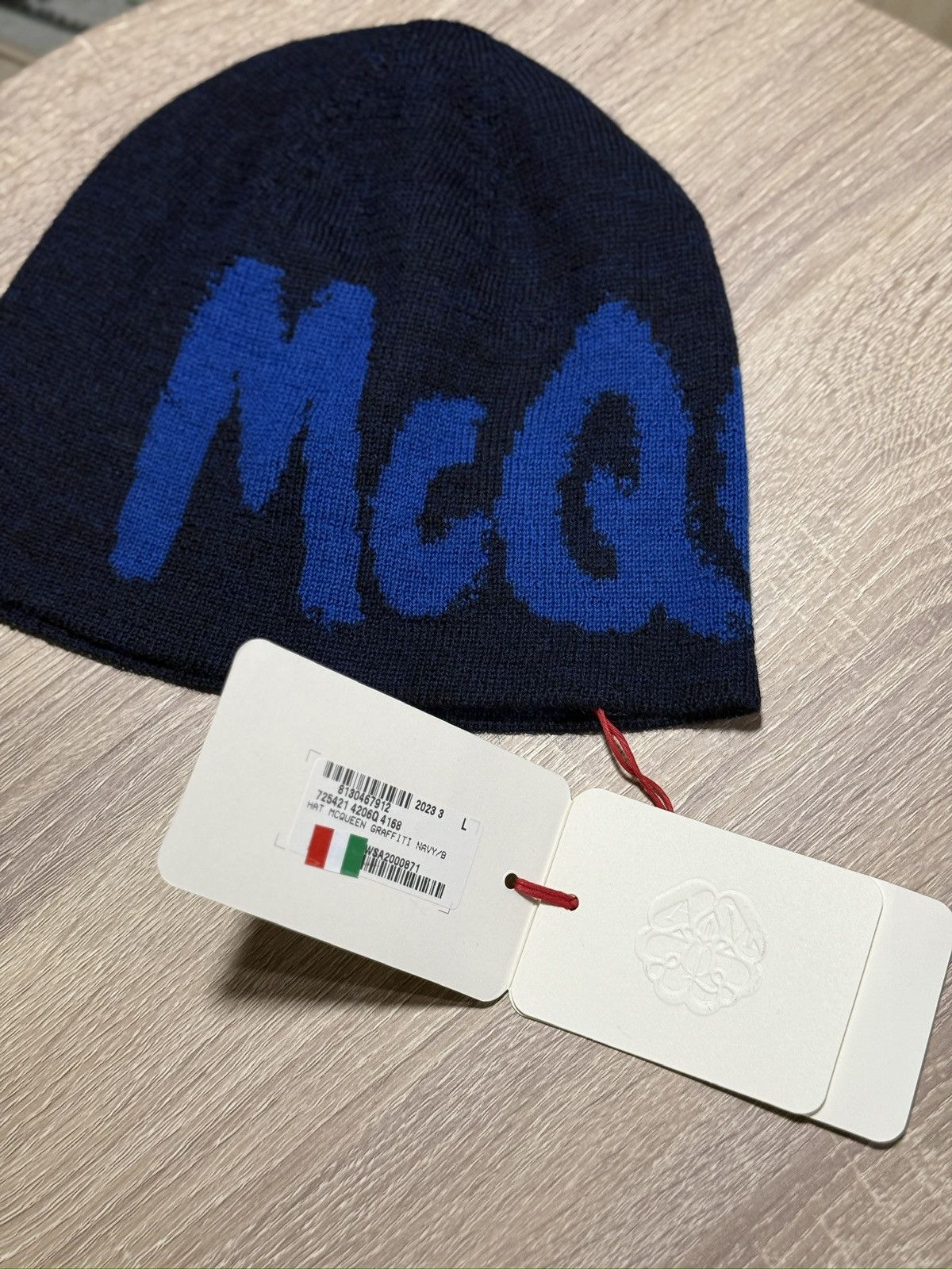 Alexander McQueen Alexander McQueen intarsia-knit logo beanie Size ONE SIZE - 2 Thumbnail