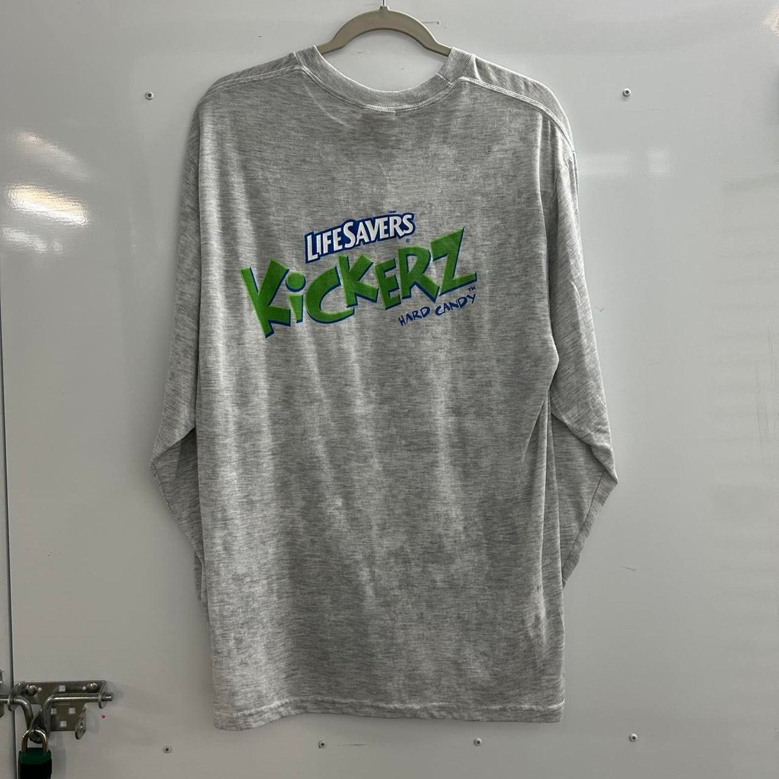 Jerzees Grey vintage thin Lifesavers Kickerz long sleeve shirt Size US XL / EU 56 / 4 - 3 Thumbnail