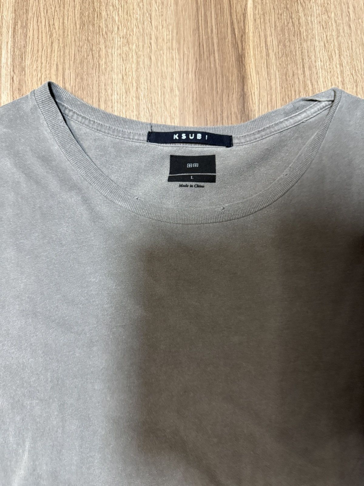 Ksubi Ksubi Gray Distressed Crew Neck Short Sleeve Men's T-Shirt Size US L / EU 52-54 / 3 - 2 Thumbnail