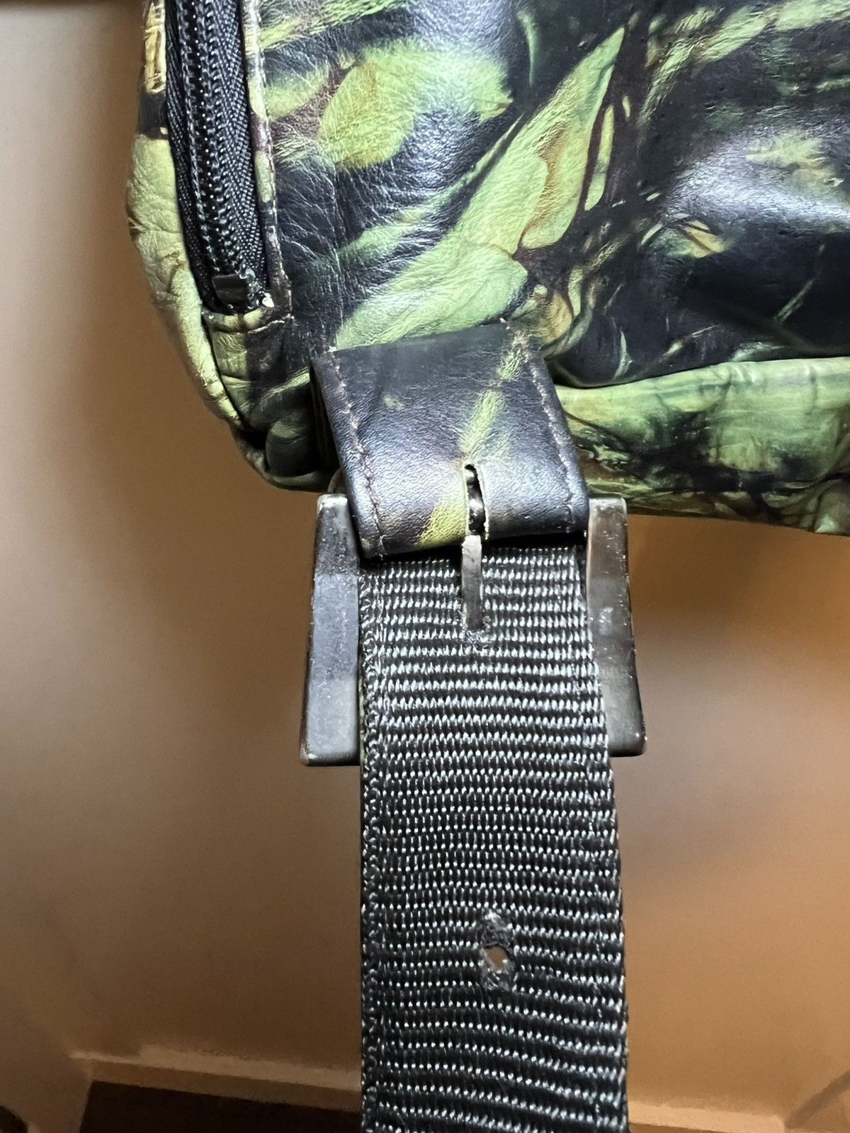 Jean Paul Gaultier Vintage 90s Jean Paul Gaultier Leather Camoflage Backpack Size ONE SIZE - 23 Thumbnail