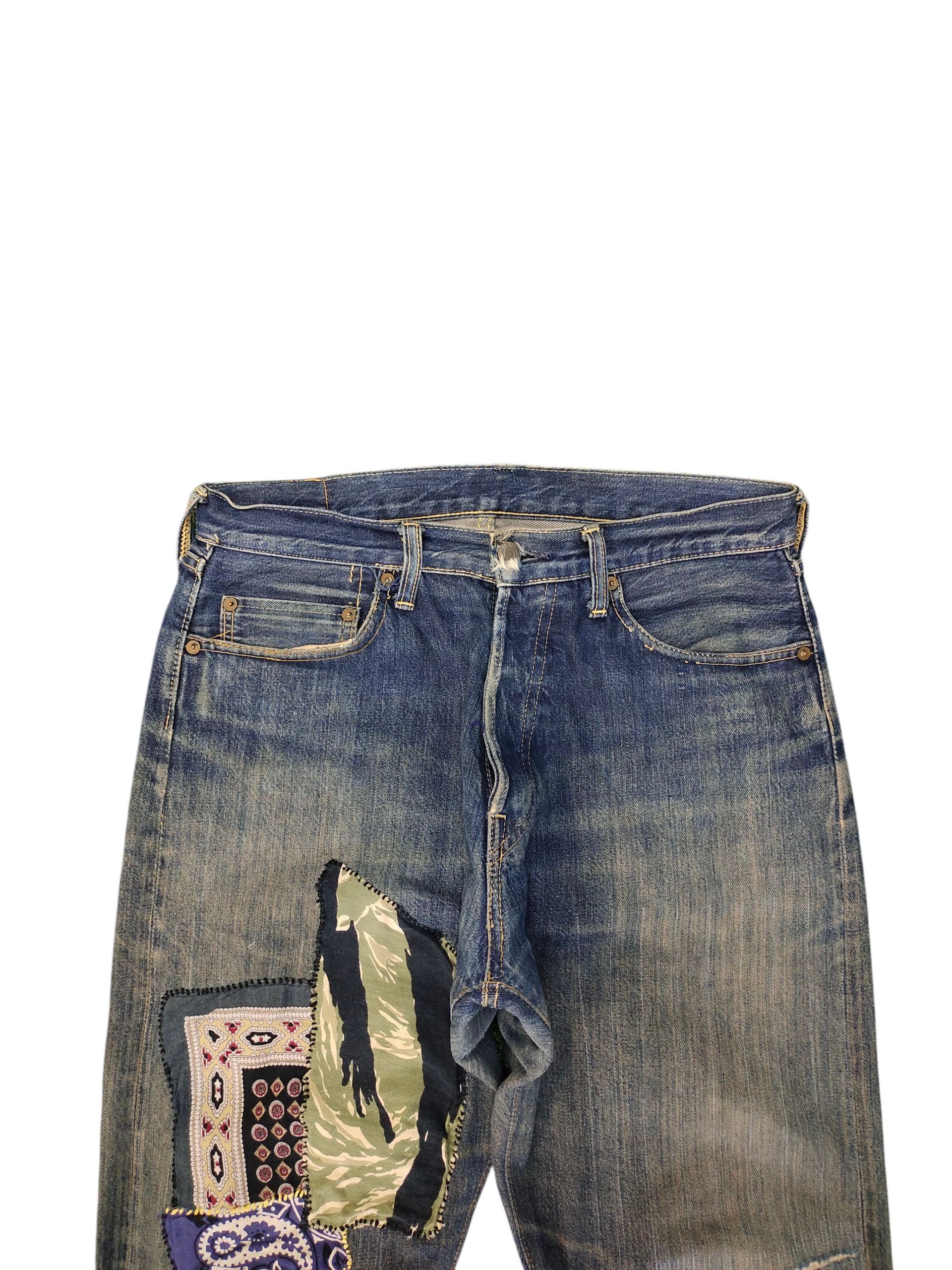 Studio D'Artisan 1990s Studio D' Artisan Selvedge Patchwork Distress Jeans Size US 32 / EU 48 - 2 Thumbnail