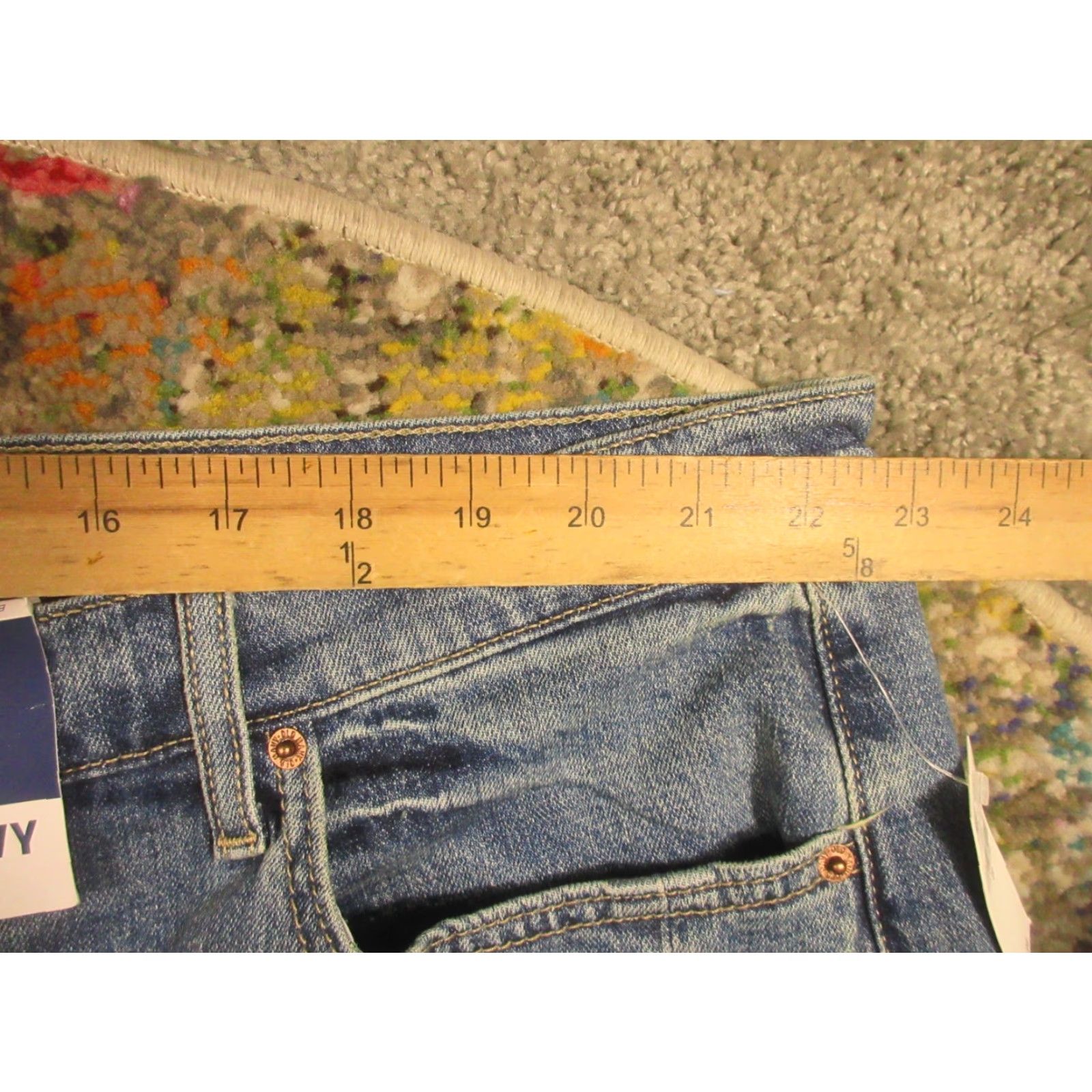 Old Navy Old Navy Jeans Women’s 22 Barrel Leg High Rise Denim Blue Medium Wash Plus Size NWT Button 5-Pocket Cotton Spandex Vintage? No Size 40" / US 18 - 5 Thumbnail