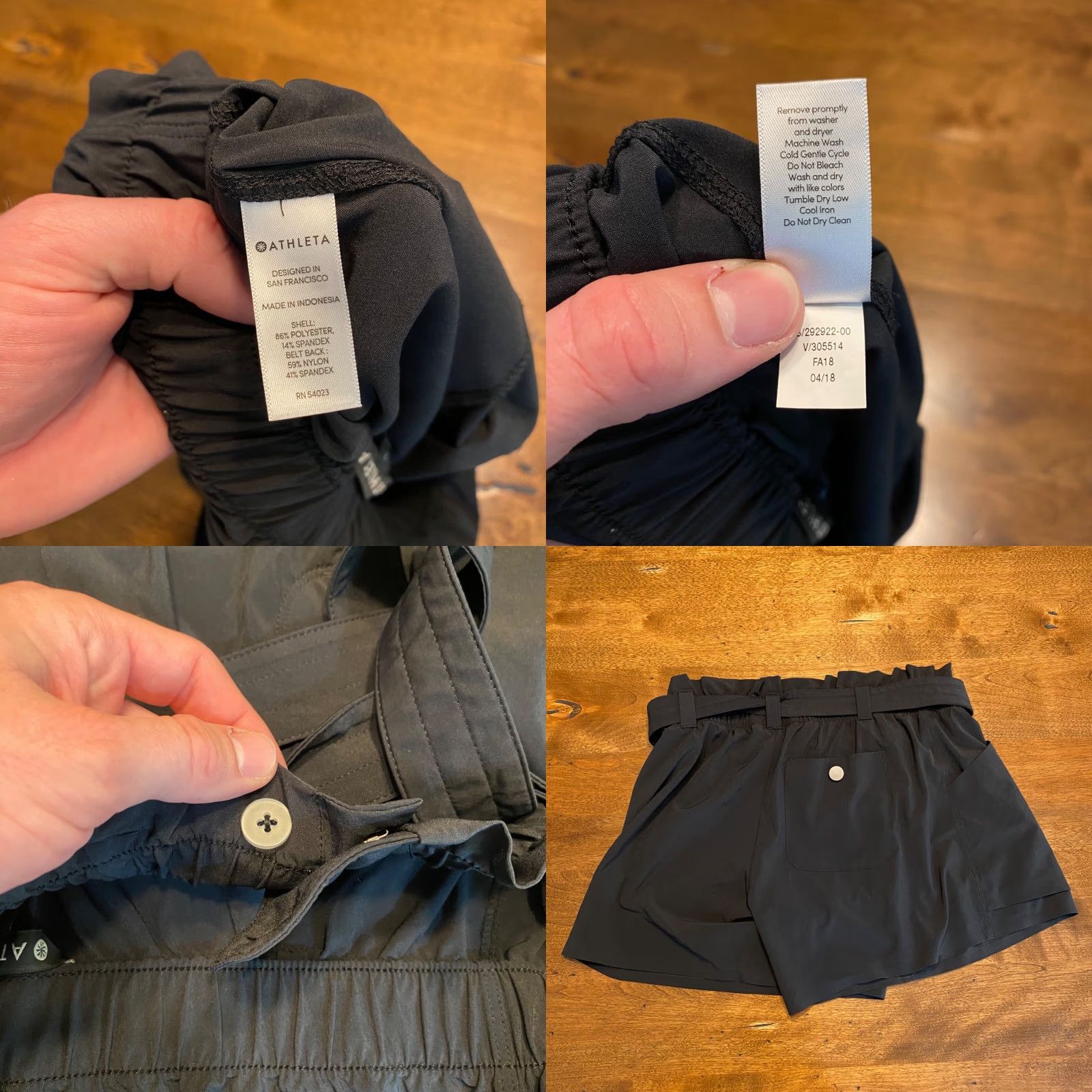 Athleta Athleta Skyline Shorts Black Womens Size 2 Lace 292922-05 Tennis Golf Activewear Running & Jogging Outdoor Sport Fans Size 26" / US 2 / IT 38 - 8 Thumbnail