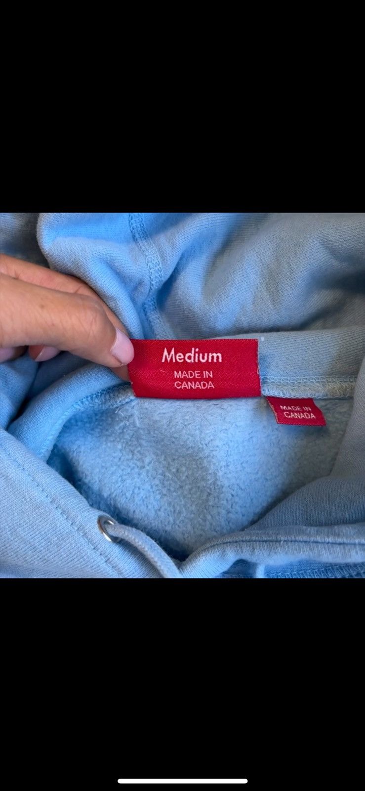 Supreme MESSAGE BEFORE BUYING Light Blue Rhinestone Supreme Hoodie Size US M / EU 48-50 / 2 - 4 Thumbnail